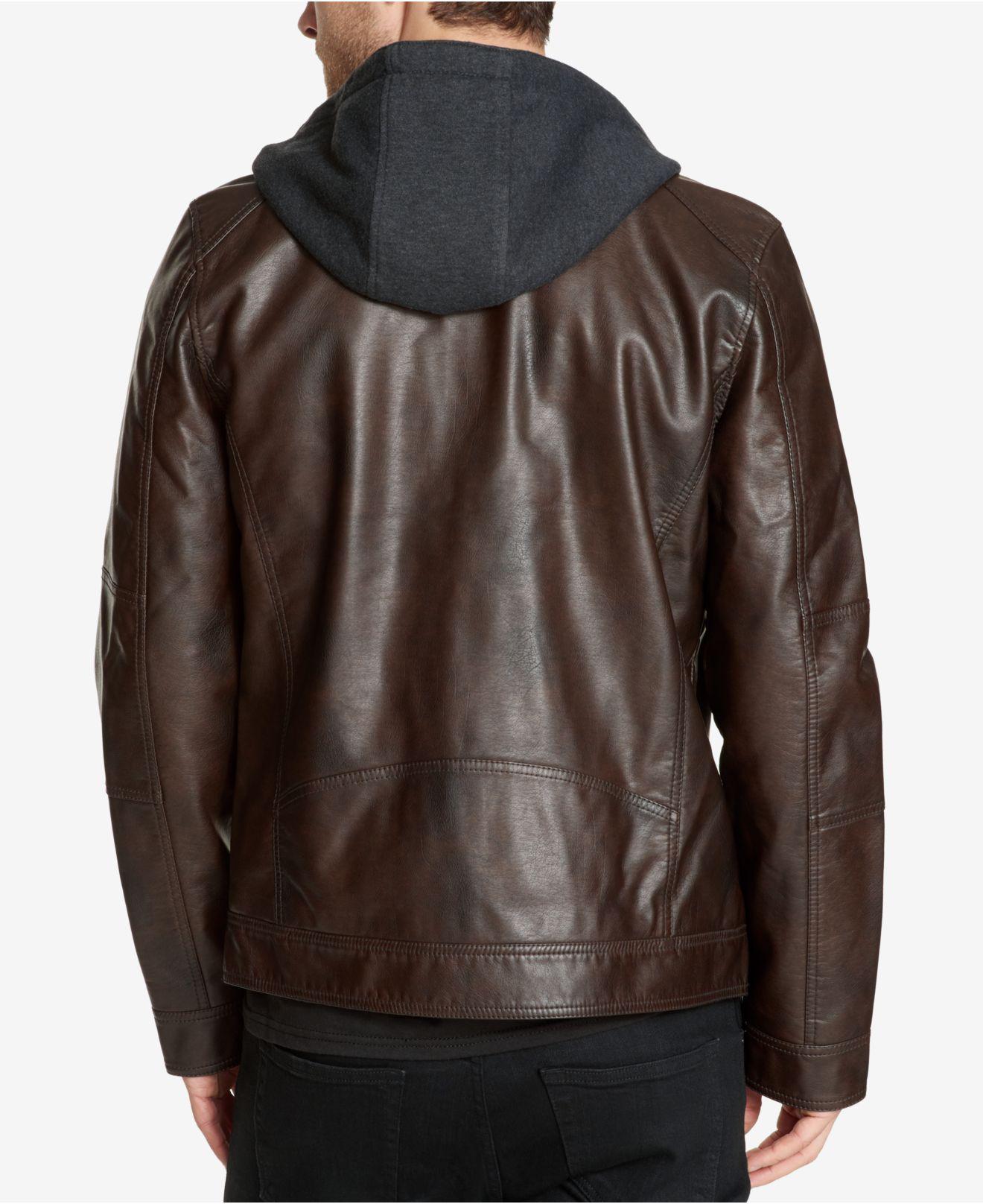 guess leather motorcycle jacket