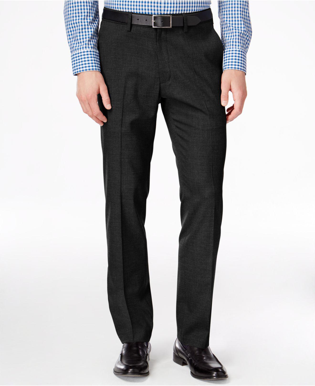 Kenneth Cole Reaction Synthetic Men's Slim-fit Stretch Dress Pants in ...