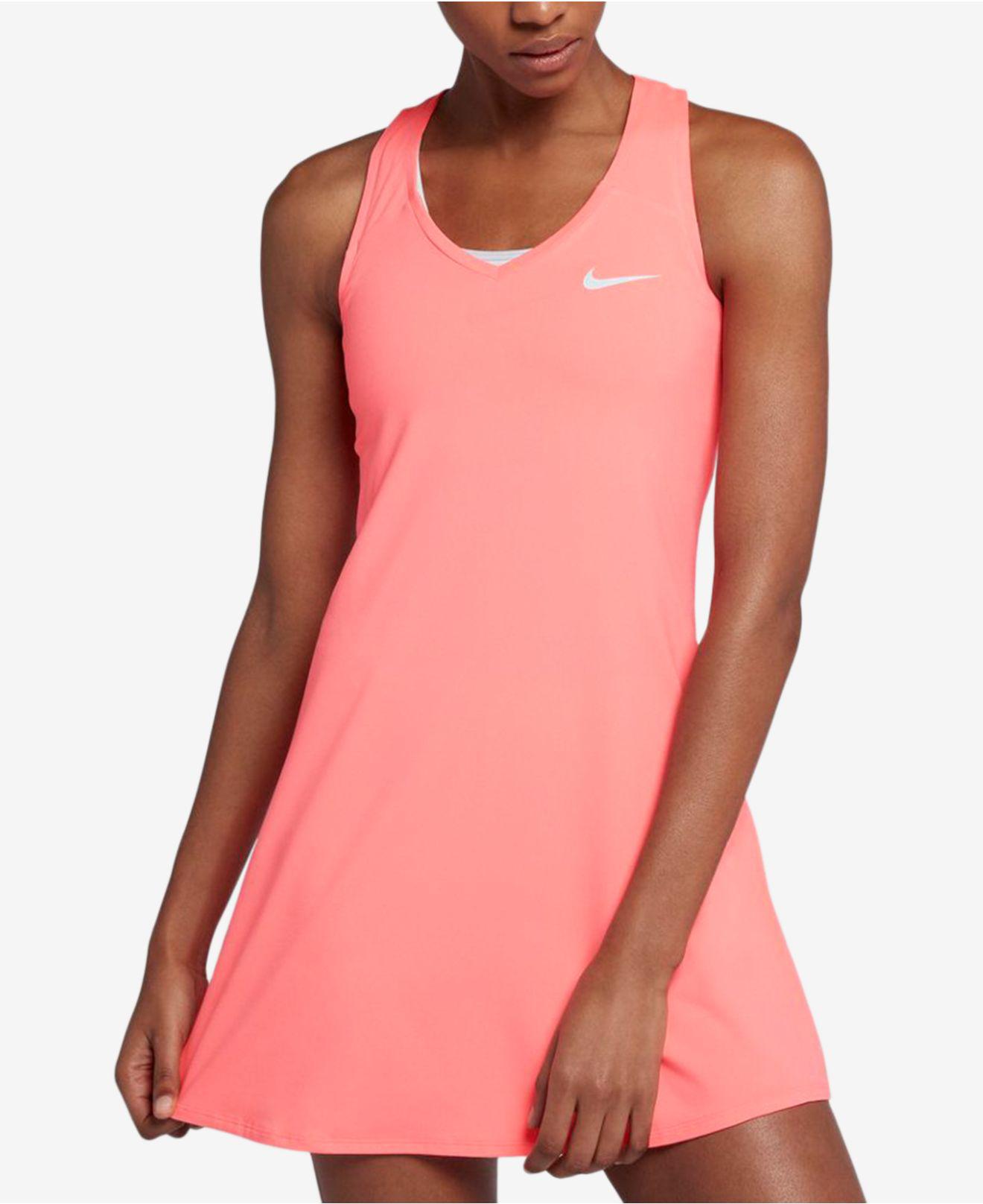 Nike Court Racerback Pure Tennis Dress in Pink | Lyst
