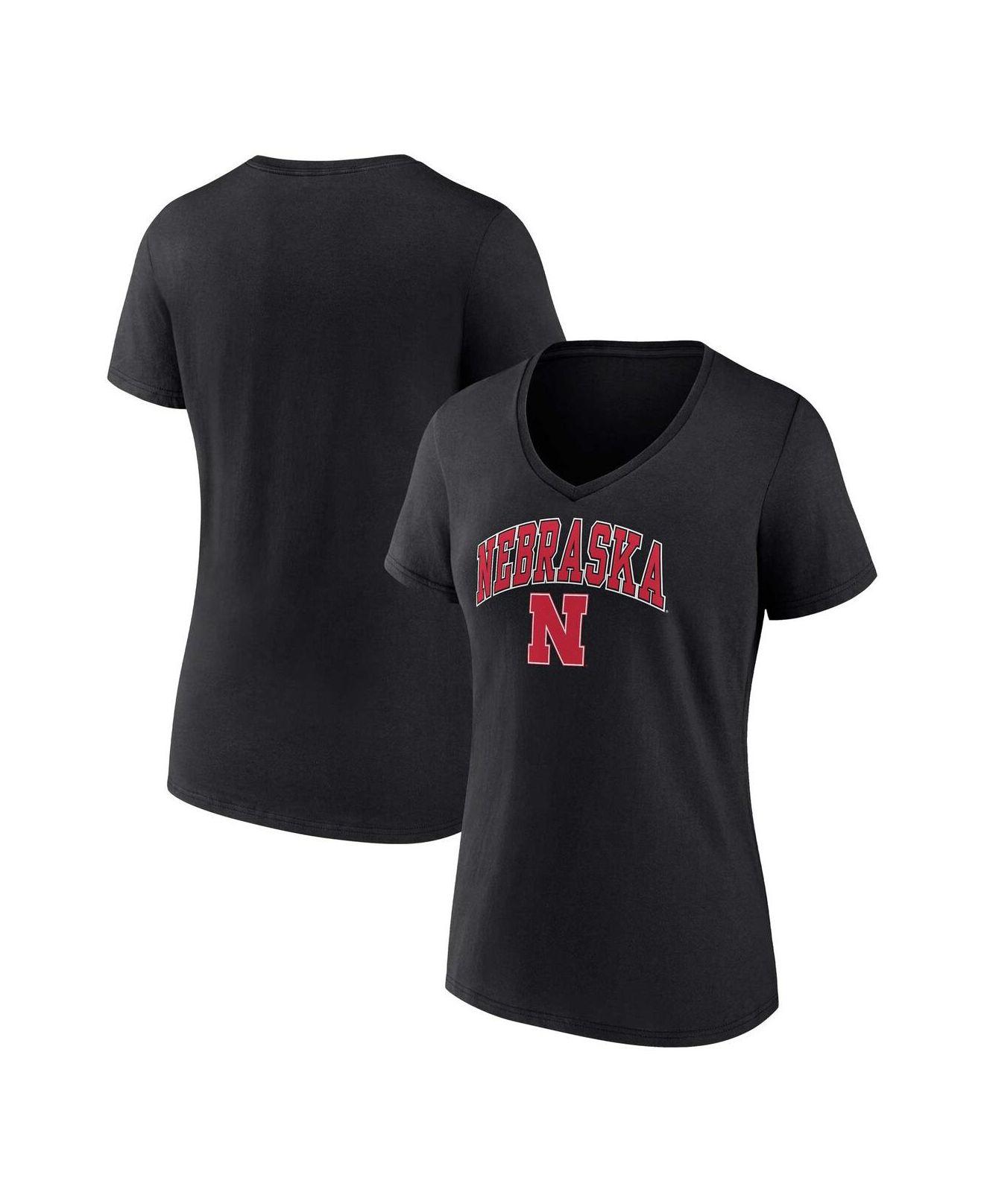 Lids Nebraska Huskers Women's Maritime Striped Raglan Long Sleeve T-Shirt -  Heathered Gray/White