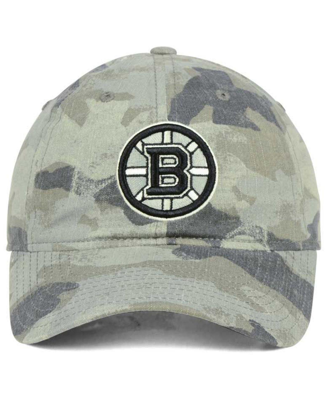 adidas Cotton Boston Bruins Camo Slouch Cap for Men - Lyst
