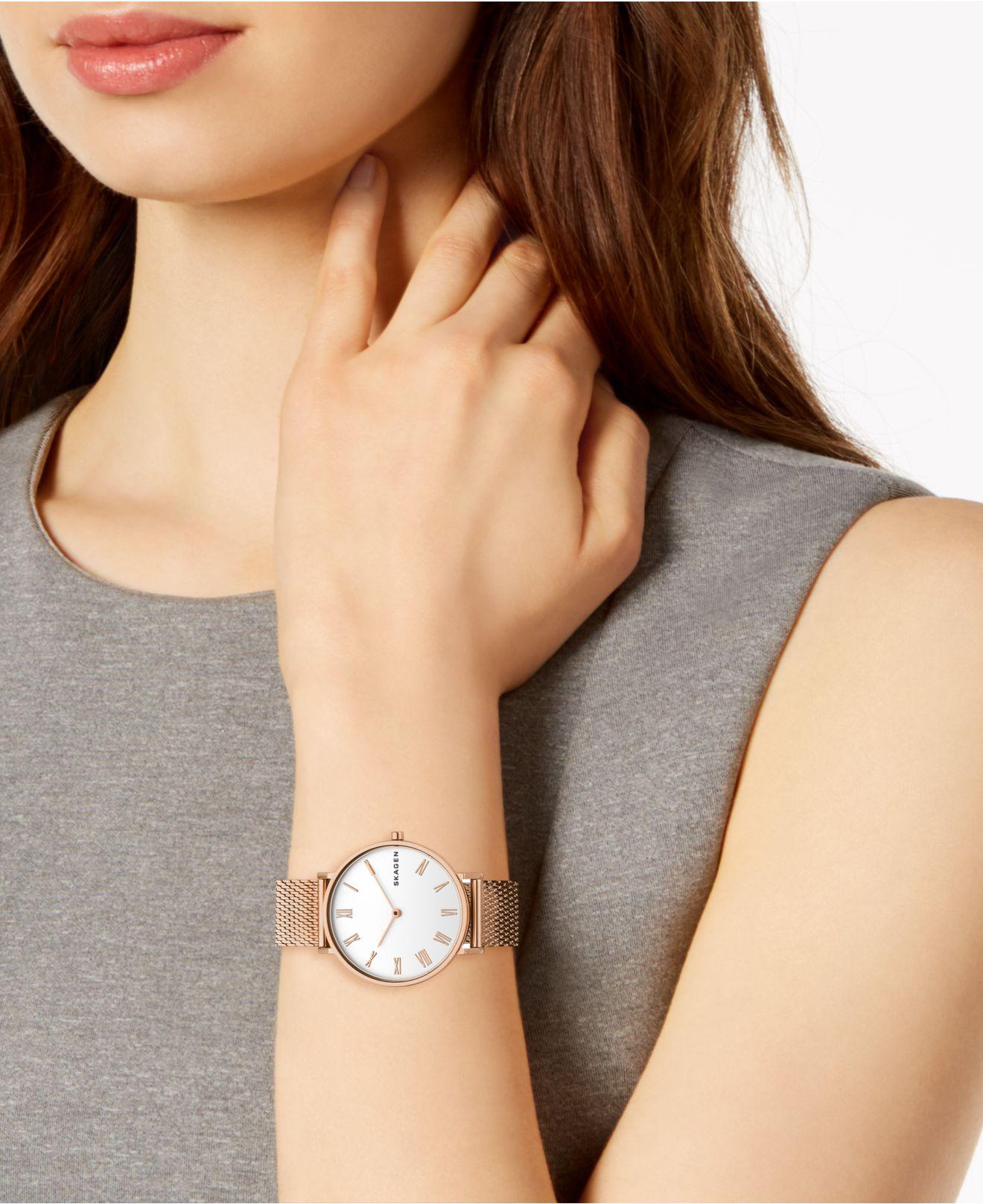 skagen hald rose gold