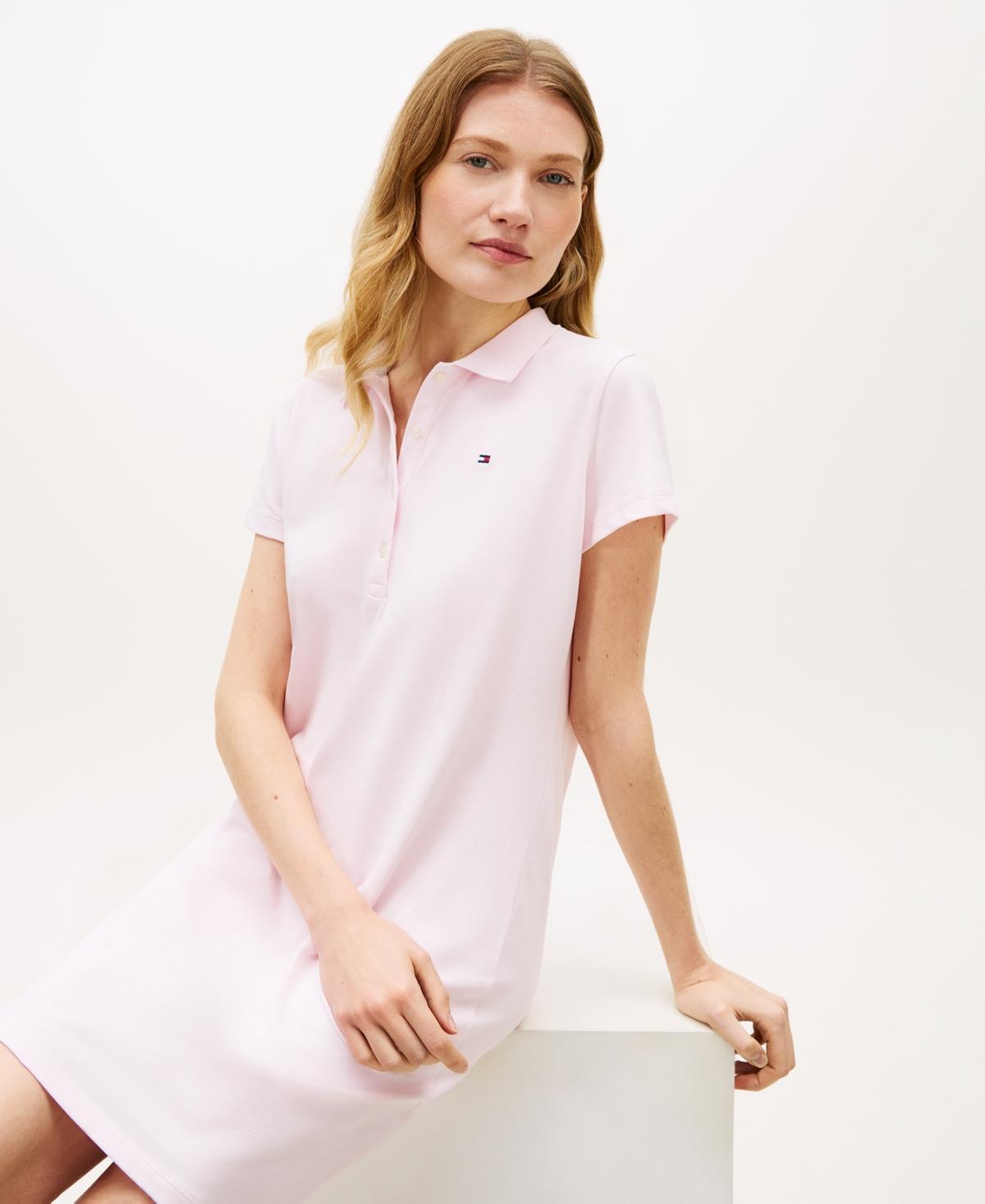 tommy hilfiger light pink dress Tommy Hilfiger Classic Pique Short-sleeve Polo Dress in Pink