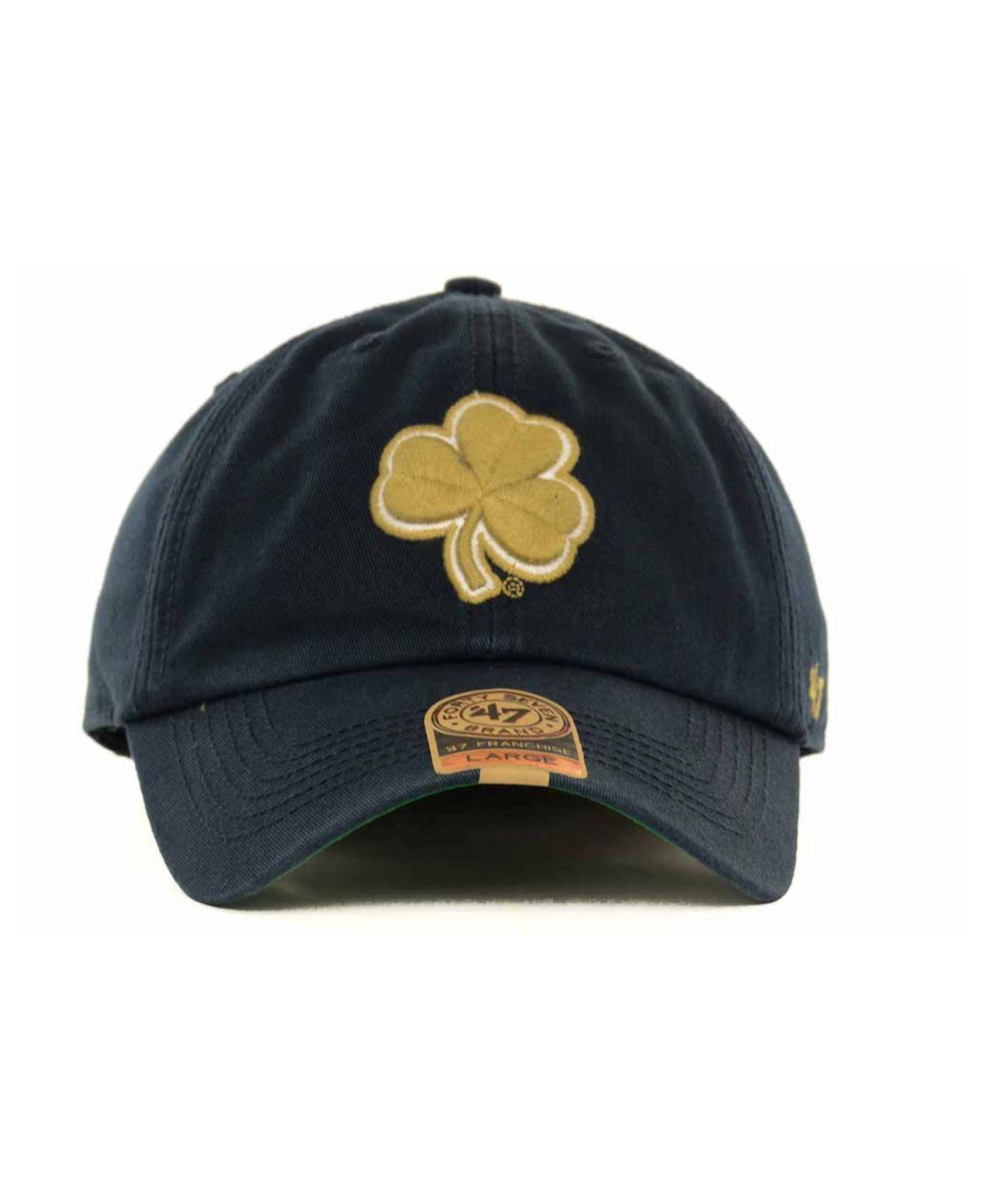 47 Brand Notre Dame Fighting Irish Franchise Cap in Navy (Blue) for Men |  Lyst