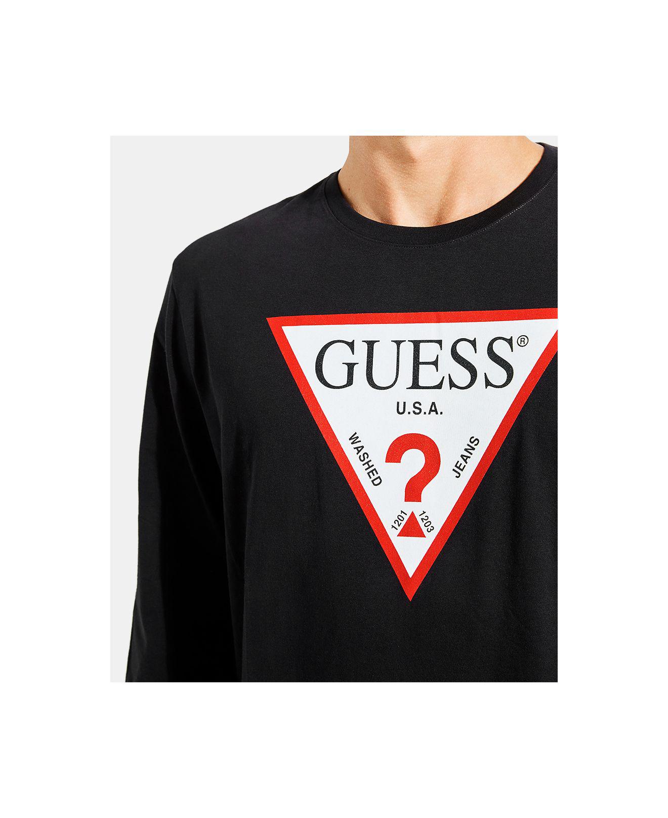 guess triangle logo sweatshirt