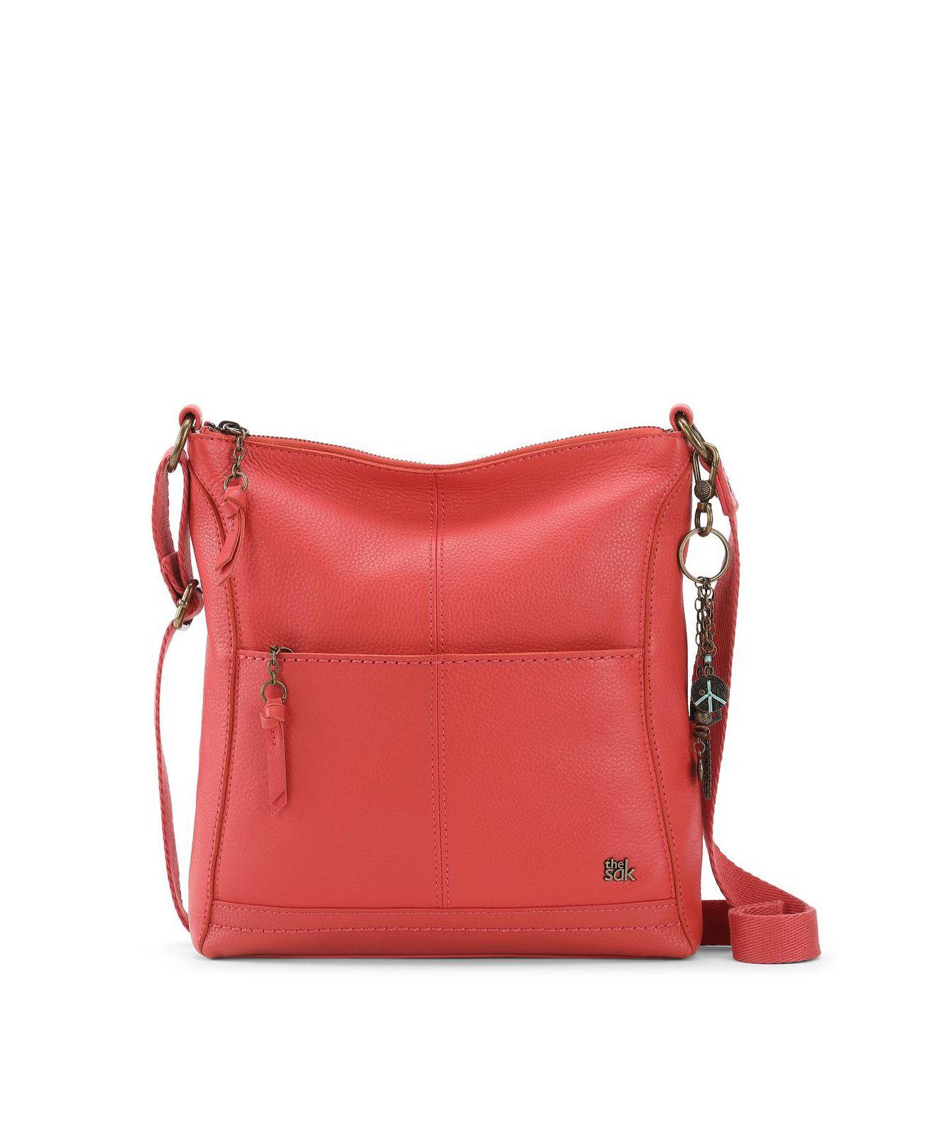 The Sak Synthetic Lucia Leather Crossbody in Cayenne/Gold (Red) Save