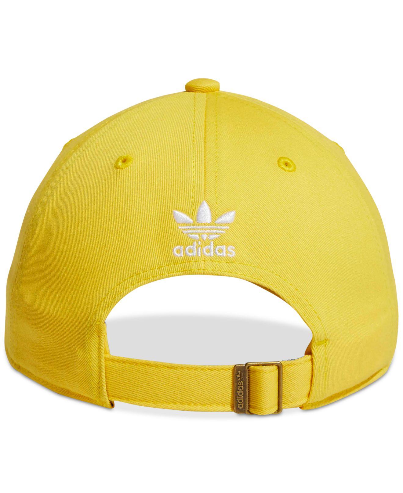 yellow adidas cap