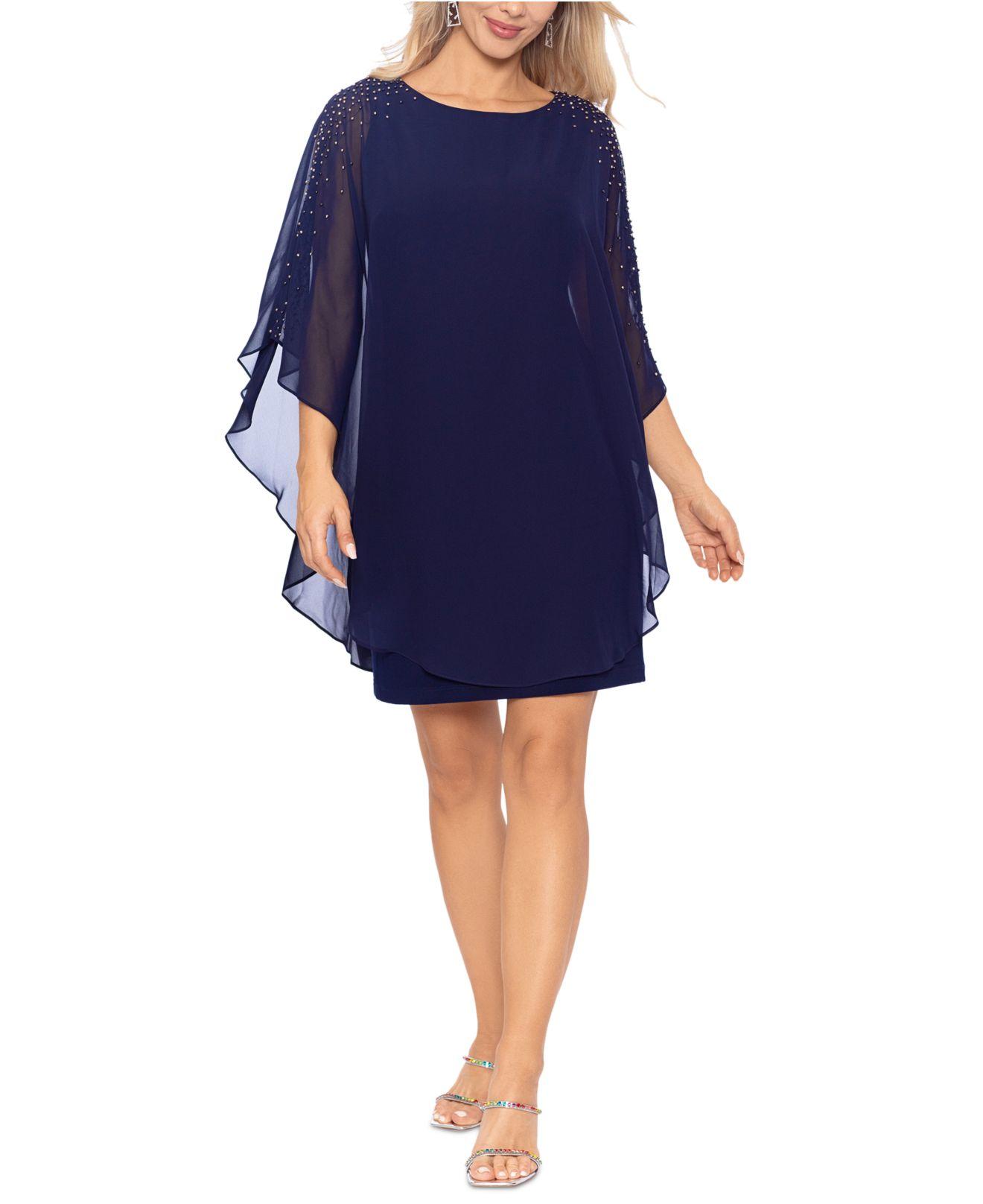 Xscape Plus Size Chiffon Shift Dress in Blue | Lyst Canada