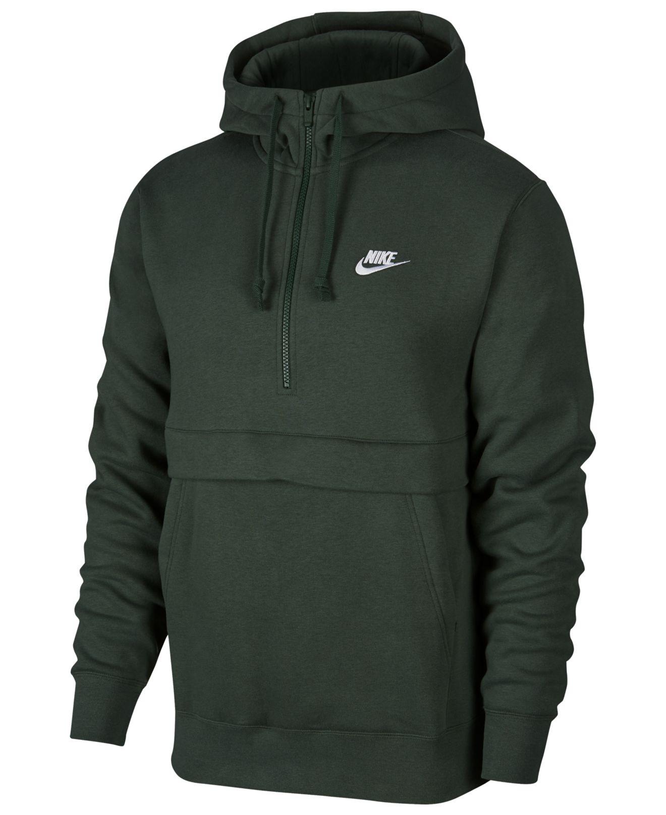 pestaña hidrógeno Patatas Nike Club Fleece Colorblocked Half-zip Hoodie in Green for Men | Lyst