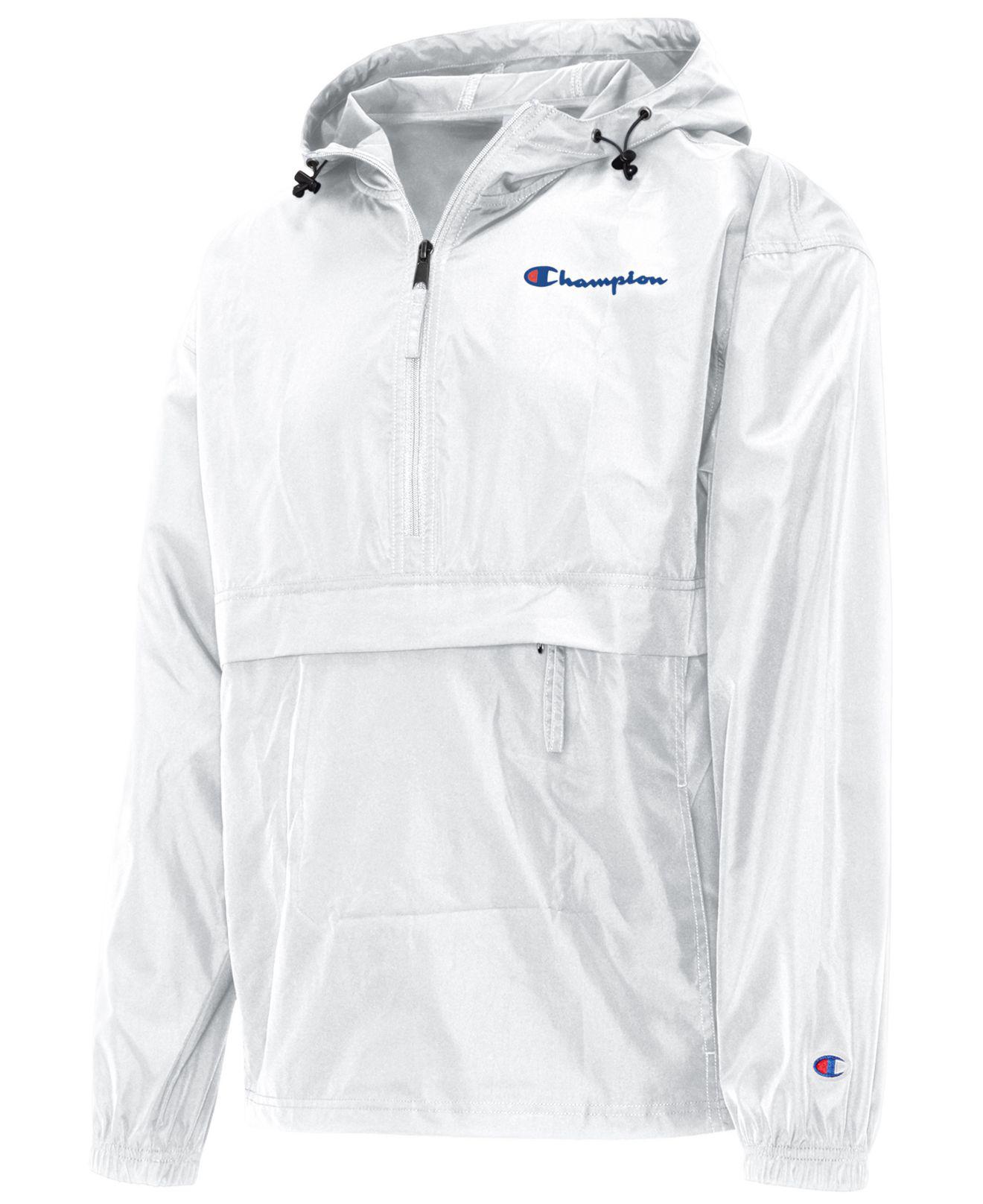 Champion Synthetic Packable Half-zip Hooded Water-resistant Jacket 
