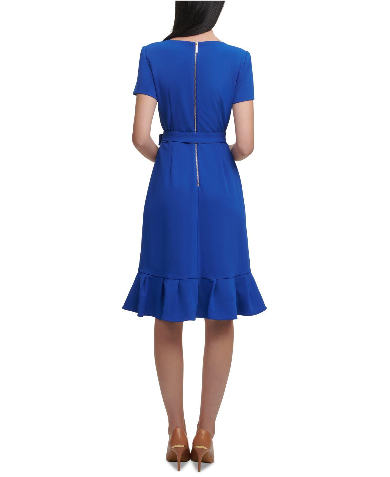 Calvin klein 2024 royal blue dress