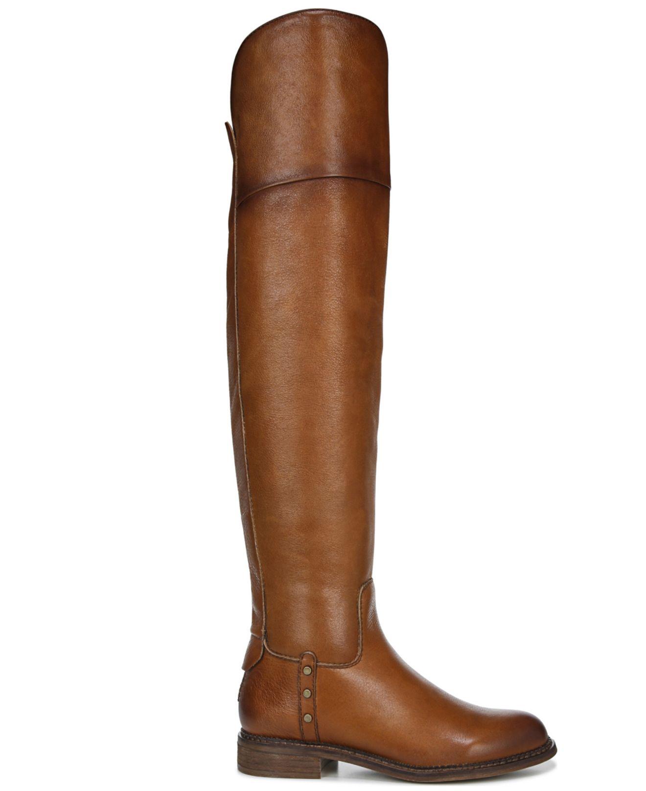 Franco Sarto Leather Haleen Over-the-knee Boots in Cognac (Brown) - Lyst