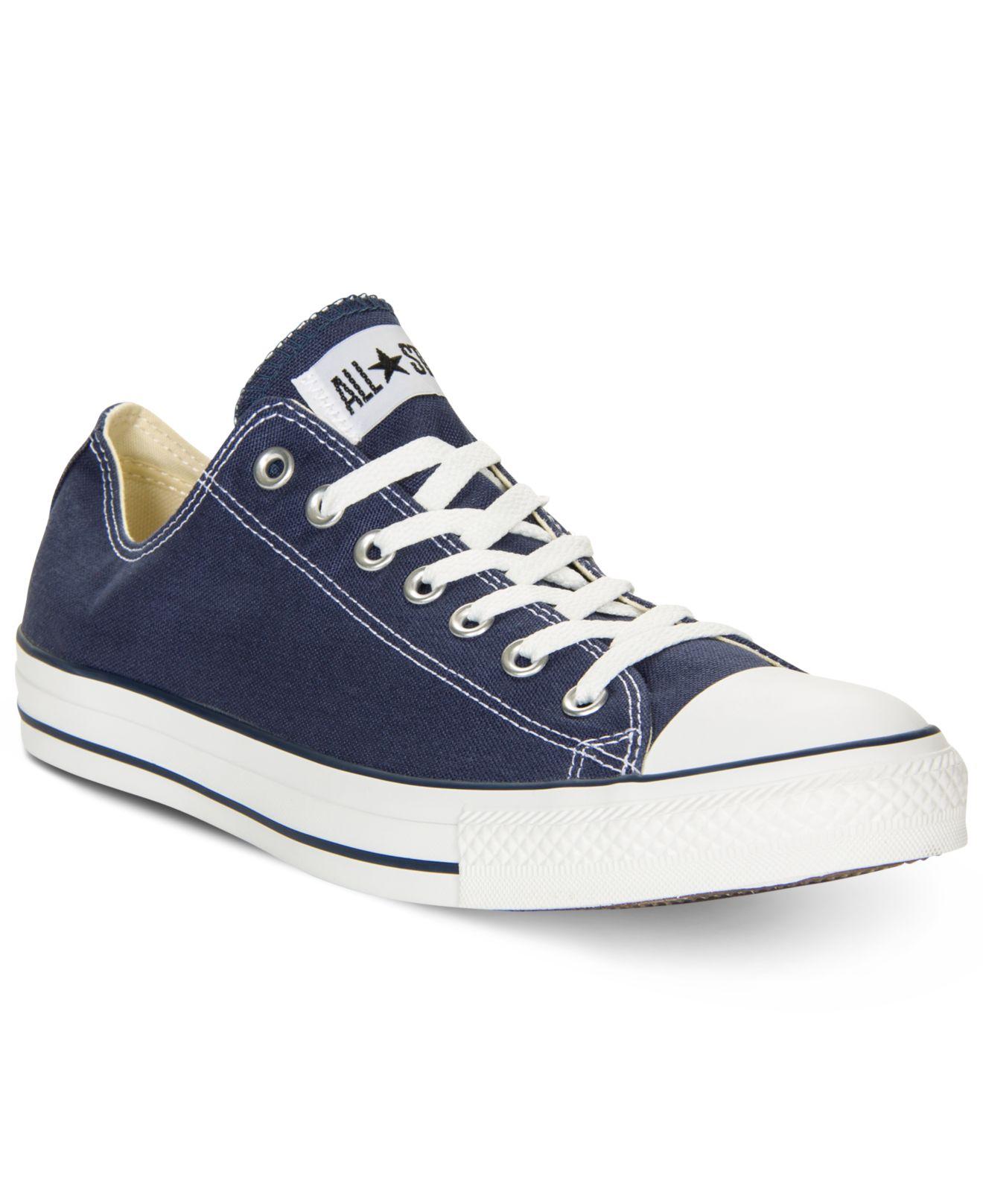 Converse Canvas Chuck Taylor Low Top Sneakers From Finish Line in Navy ...
