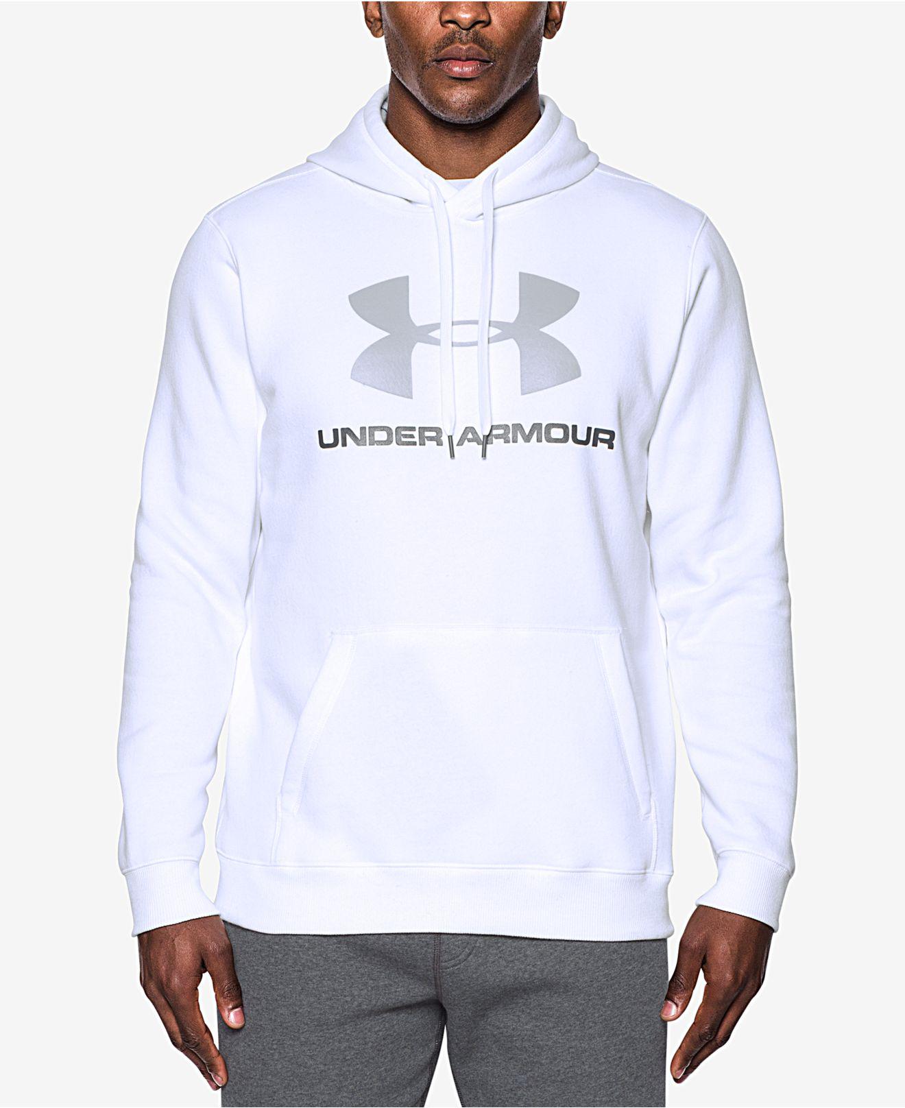 men's ua rival fleece fitted graphic hoodie