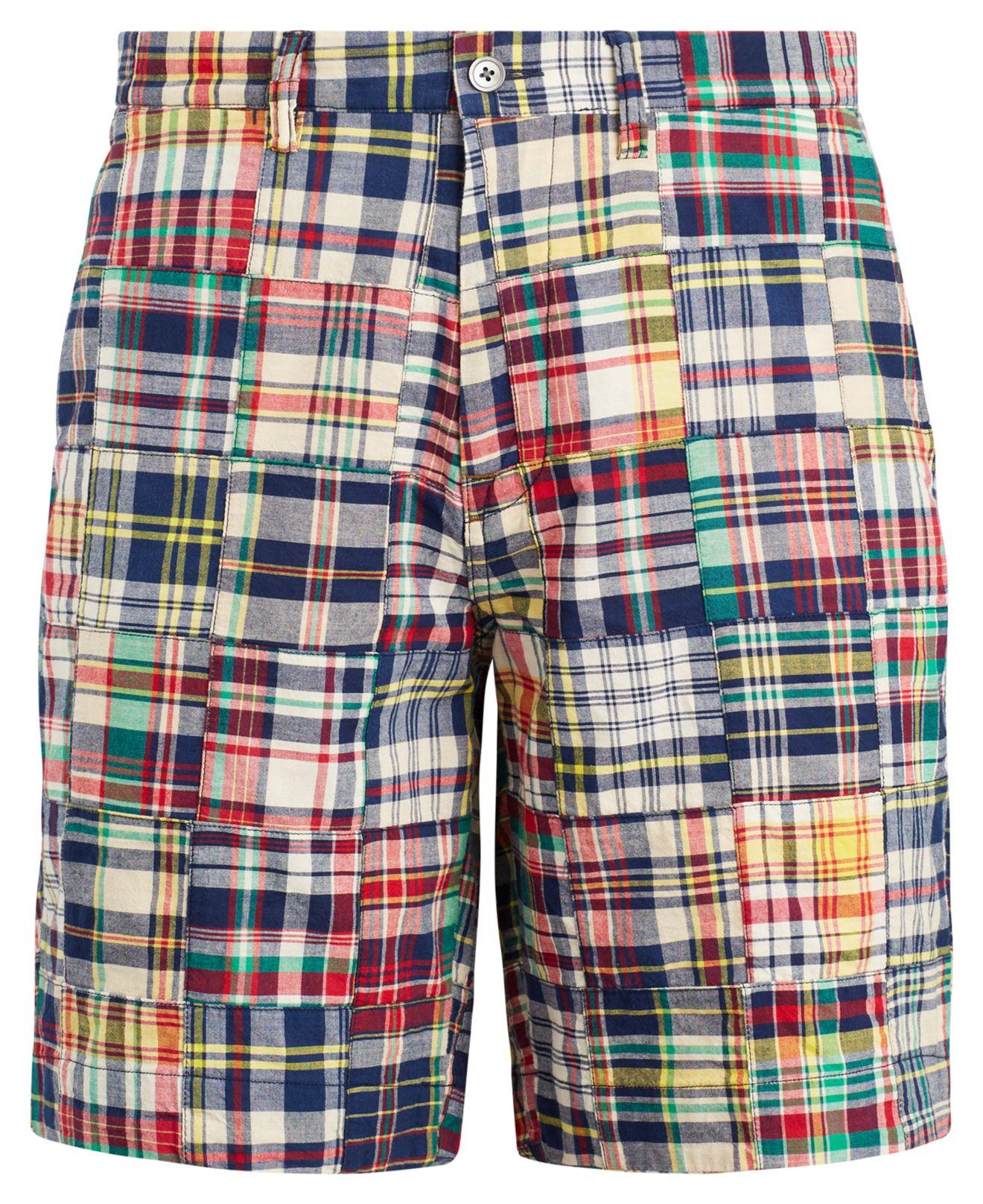 Polo Ralph Lauren Cotton Big & Tall Classicfit Madras Shorts in Blue