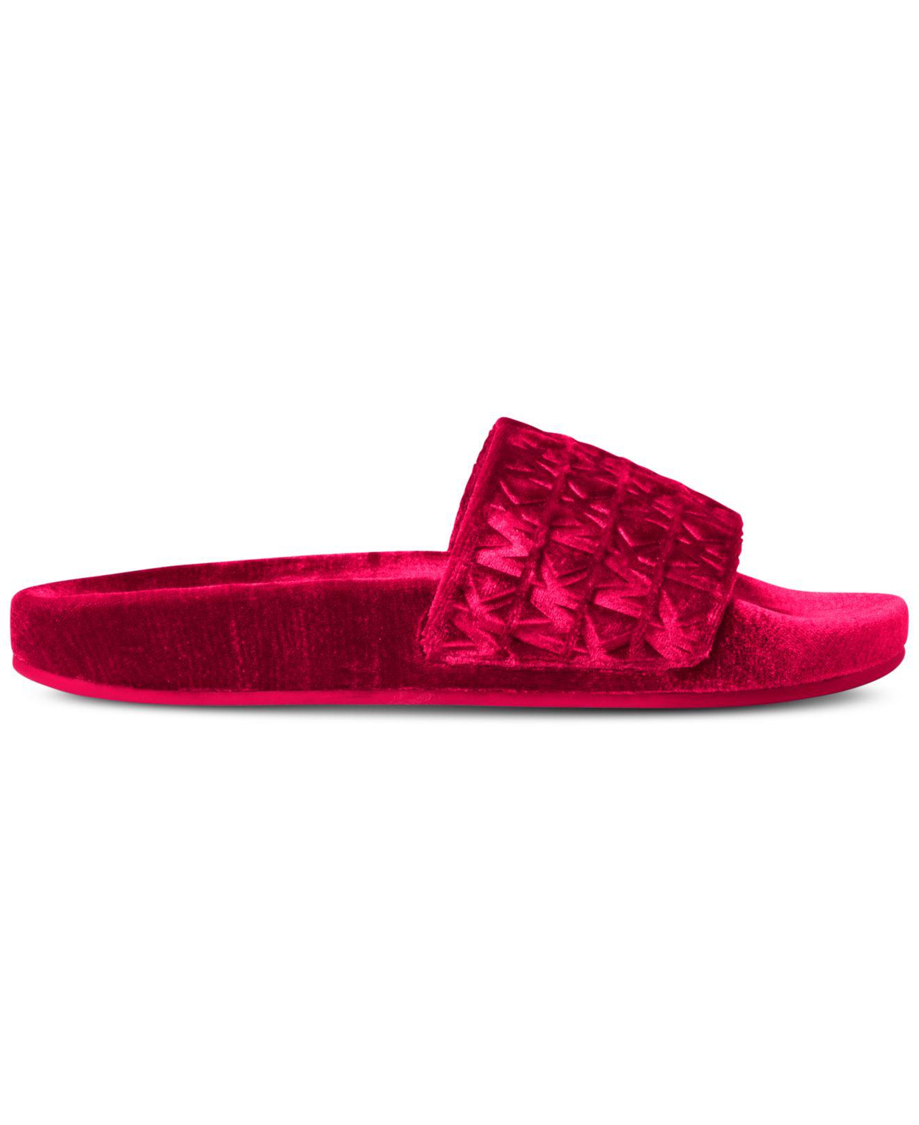 michael kors velvet slides
