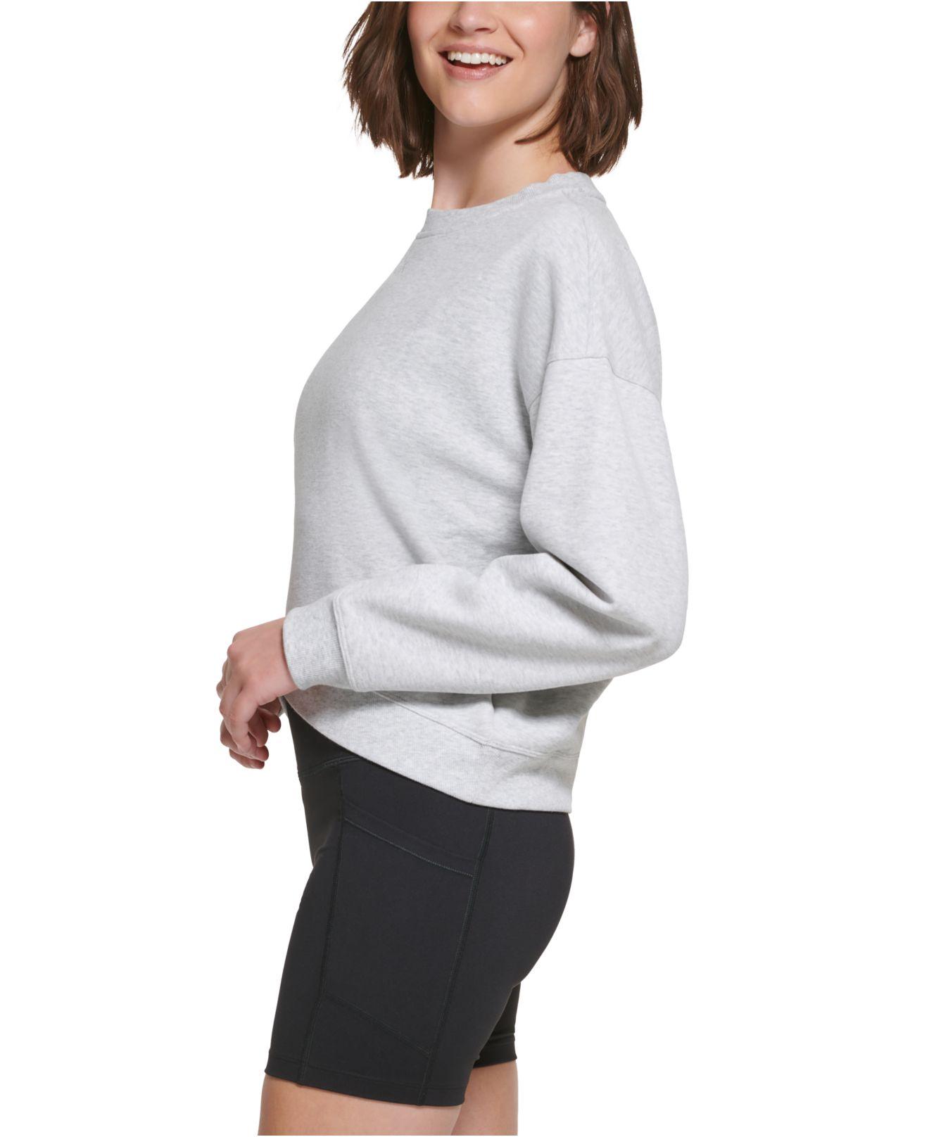 Calvin Klein Crossover Hem Pullover in Gray | Lyst