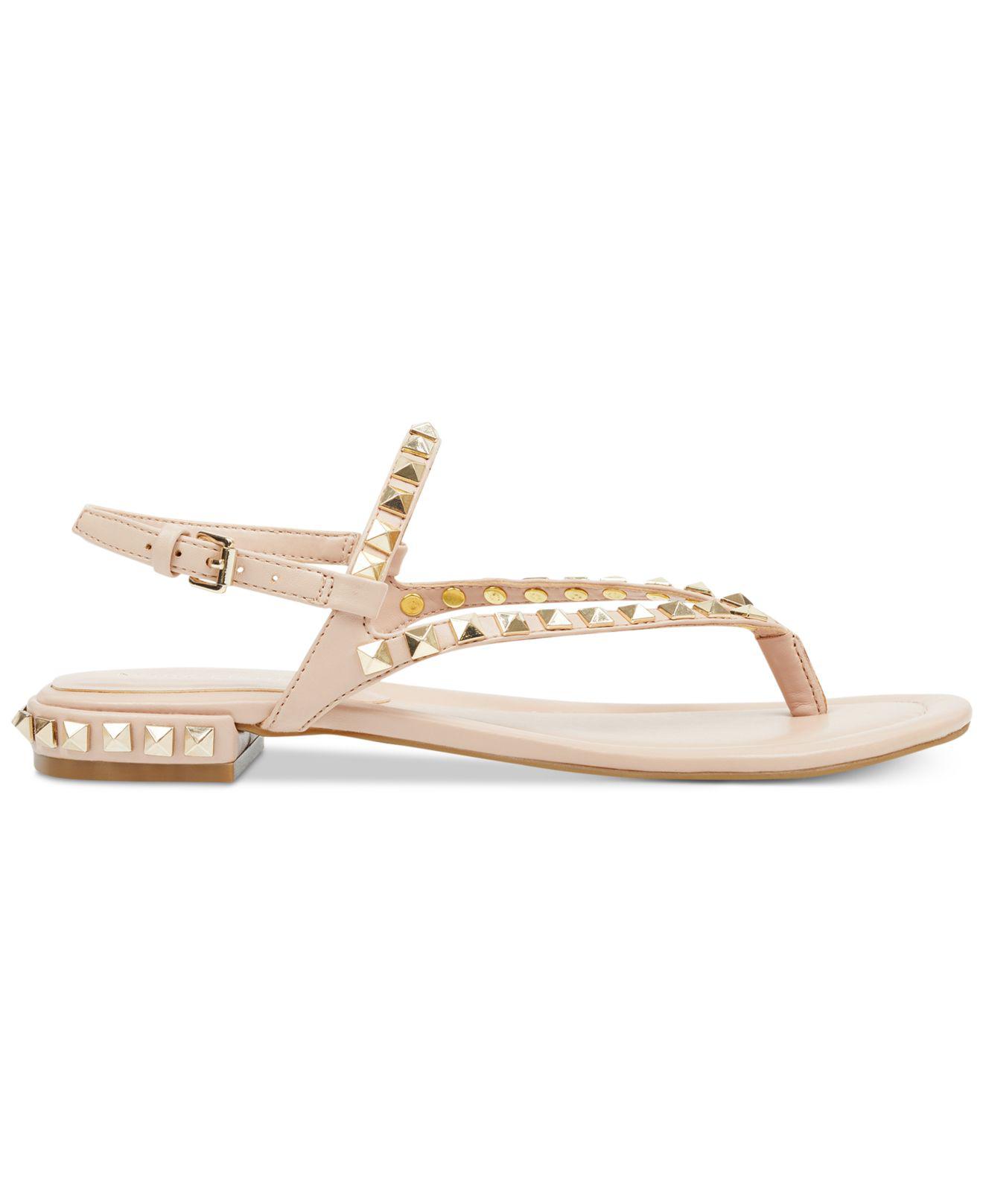 diamond studded flat sandals
