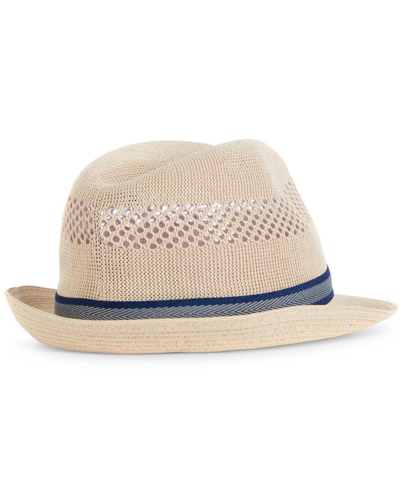 Barbour Craster Trilby Cut-out Crown Hat in White for Men | Lyst