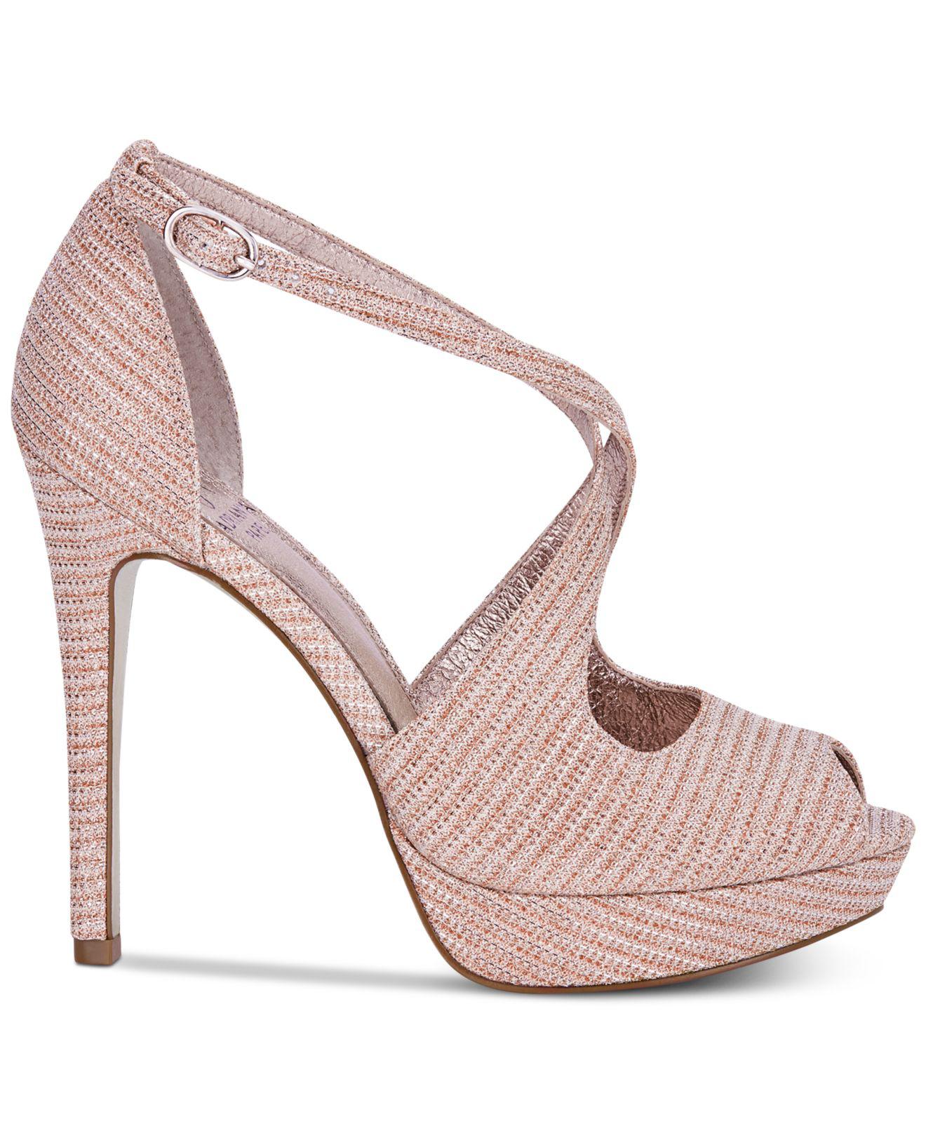 adrianna papell rosalie platform evening sandals