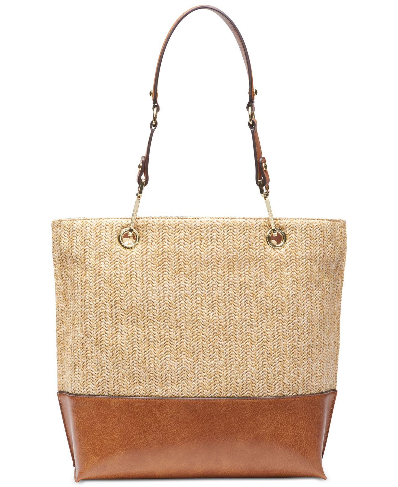 calvin klein sonoma straw tote