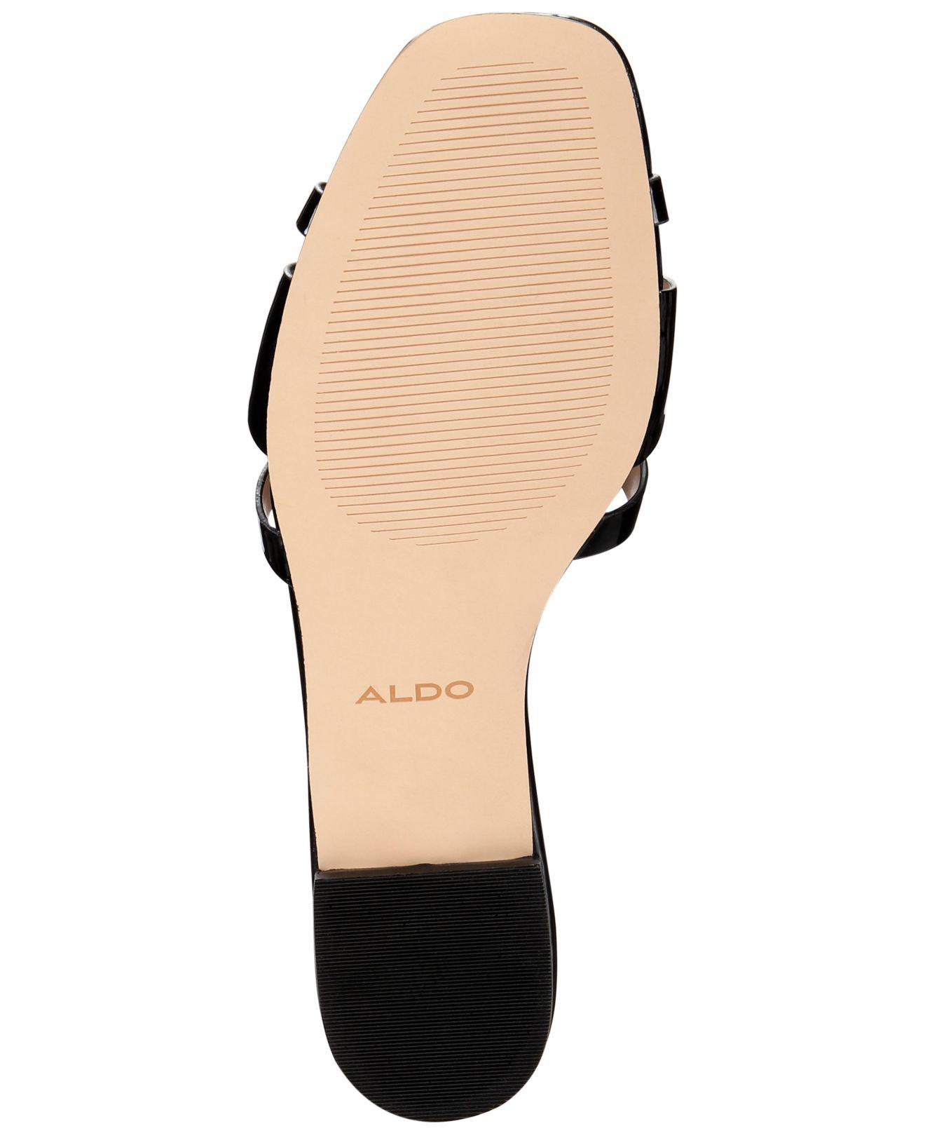 ALDO S Astirassa Open Toe Casual Slide Sandals in Black Patent (Black) - Lyst