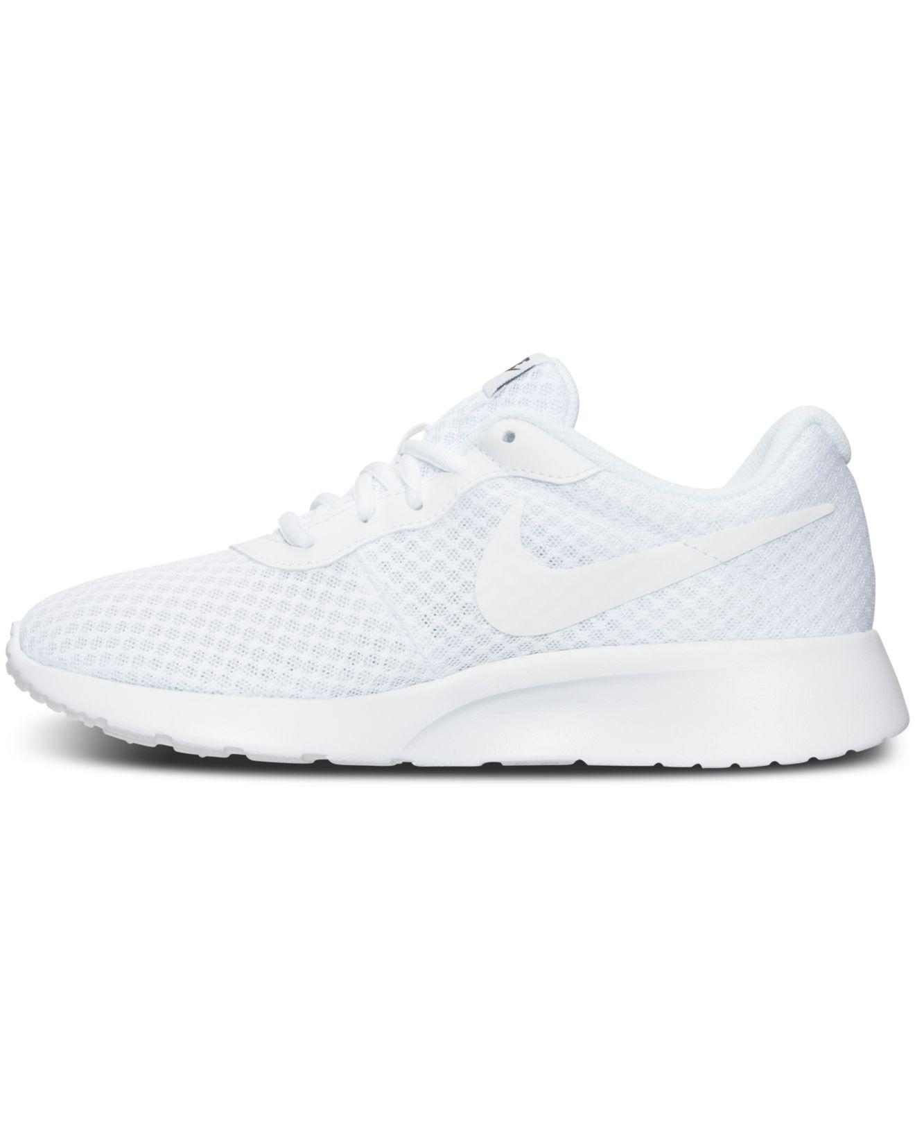nike women's tanjun casual sneakers from finish line