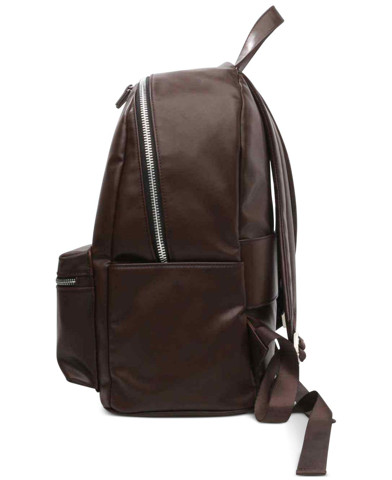 Steve Madden Core Faux-leather Dome Backpack in Brown for Men | Lyst