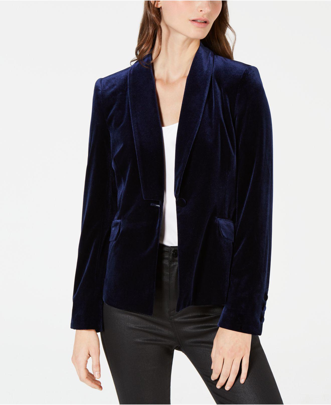 velvet plus size blazer