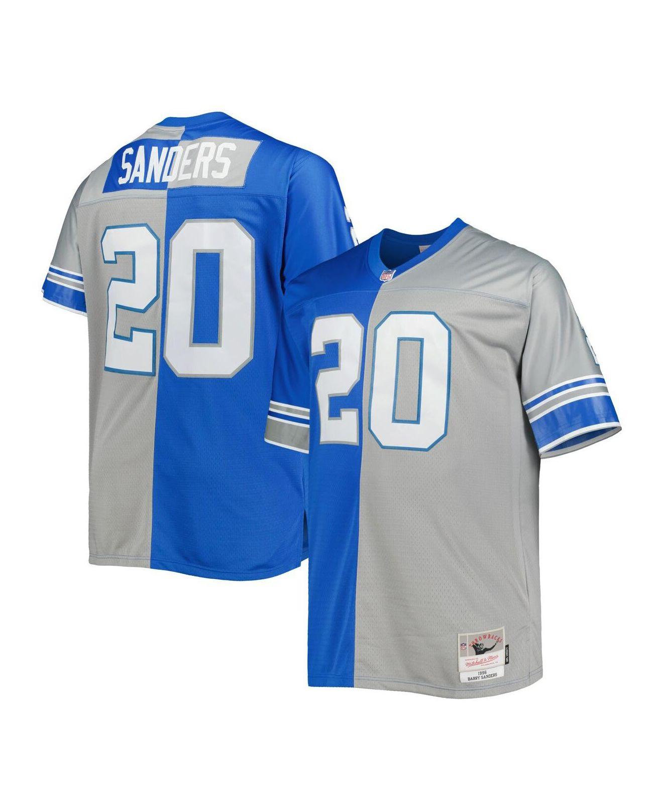 Mitchell & Ness Barry Sanders Blue, Silver Detroit Lions Big And Tall