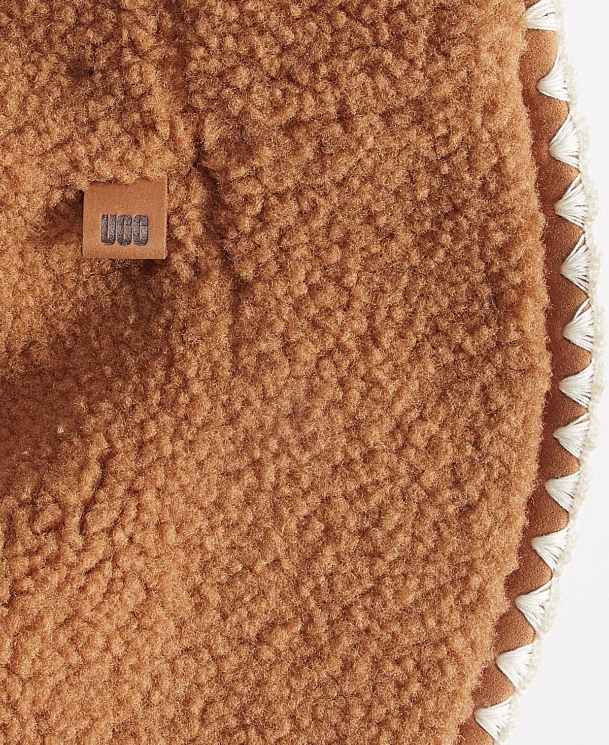 UGG Fluff & Satin Reversible Scalloped Edge Bucket Hat in  display picture 1