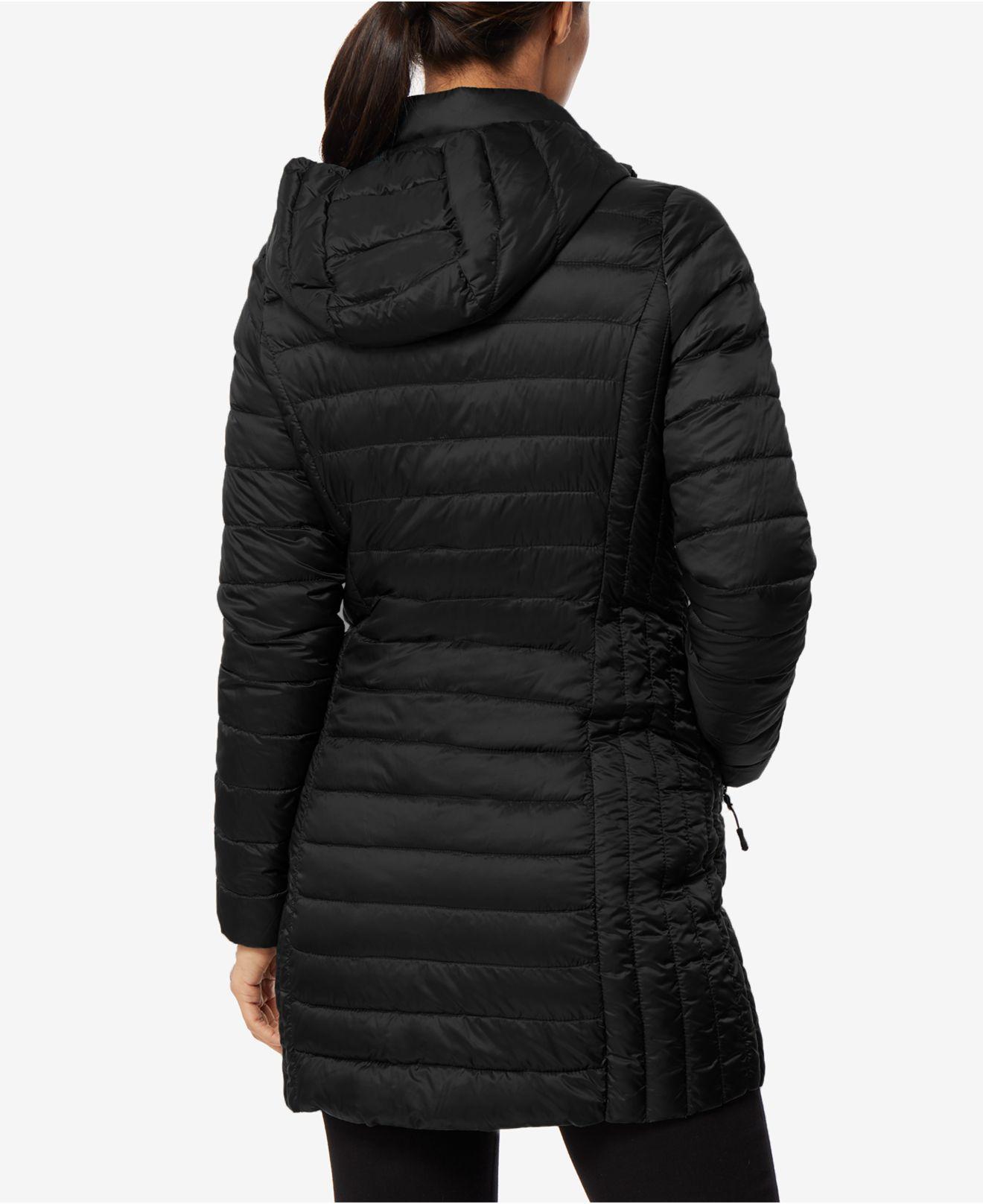 32 Degrees Synthetic Packable Hooded Down Puffer Coat in Black - Lyst
