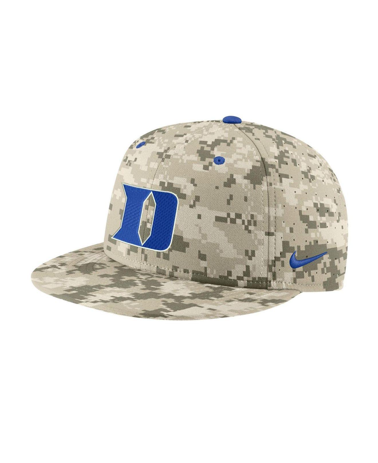 Nike Camo Duke Blue Devils Aero True Baseball Performance Fitted Hat in