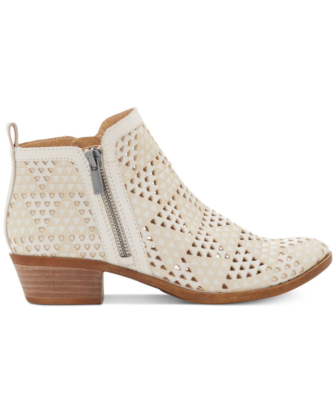 Lucky Brand Leather Womens Perforated Basel Booties Lyst