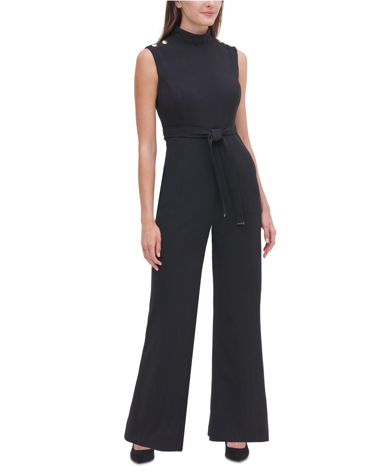 tommy hilfiger black jumpsuit