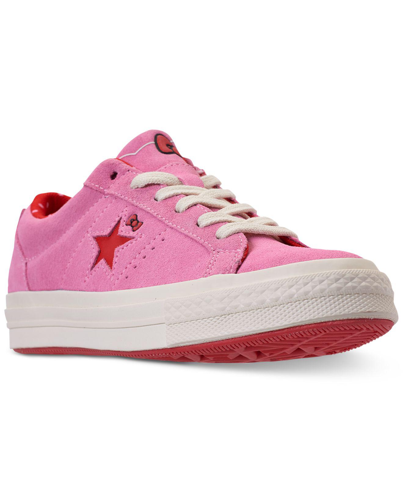 Lyst Converse One Star Ox Hello  Kitty  Casual Sneakers  