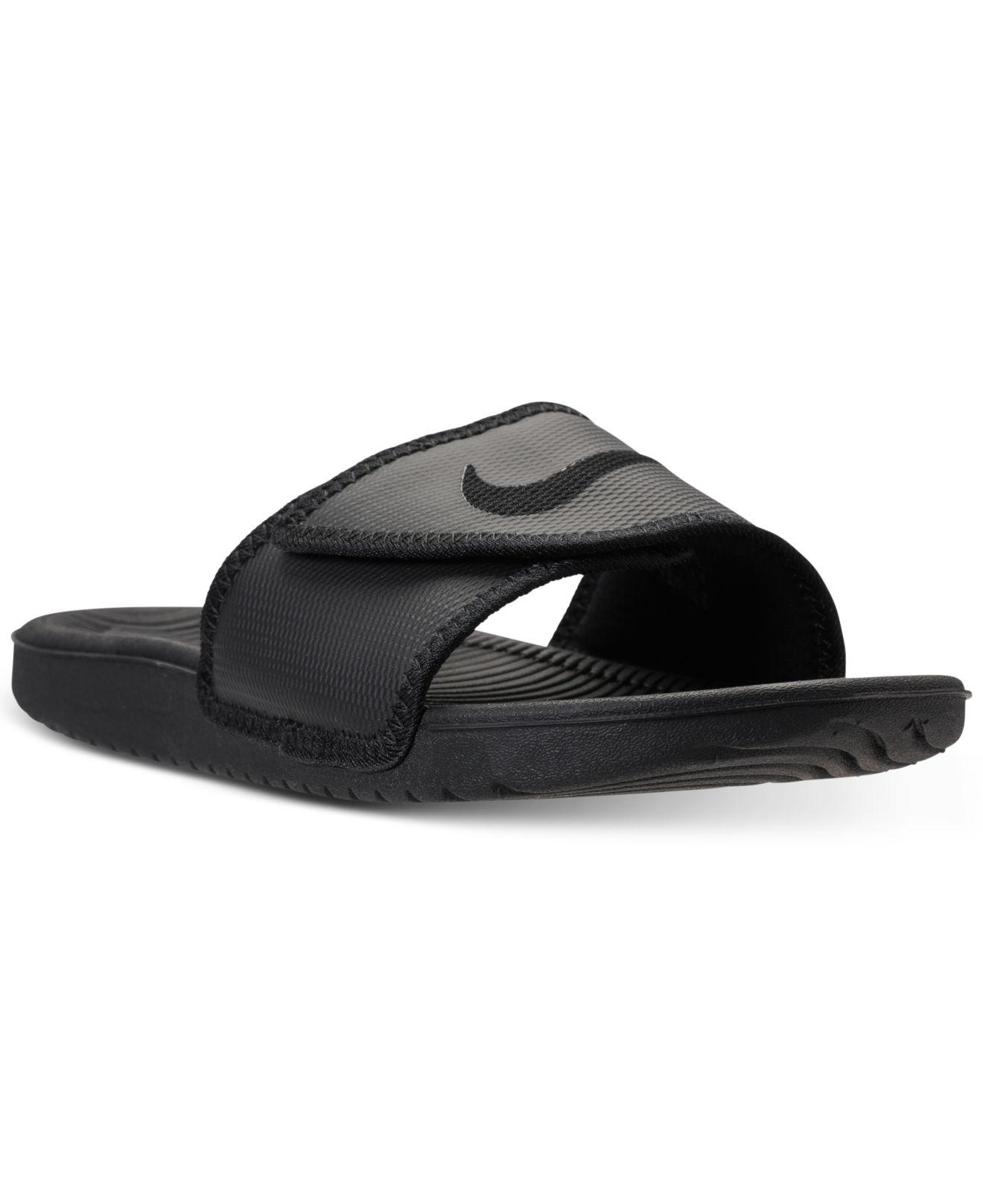 Nike Synthetic Men's Kawa Adjustable Slide Sandals From Finish Line in  Black/Black (Black) for Men | Lyst