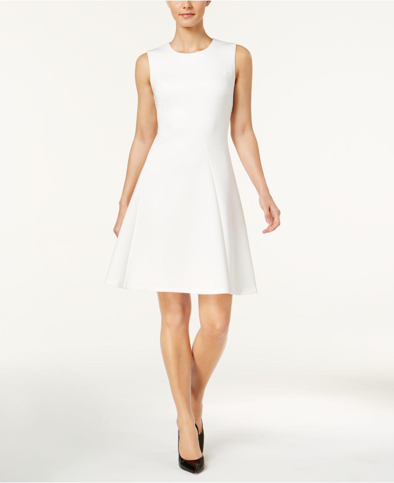 fit and flare calvin klein dresses