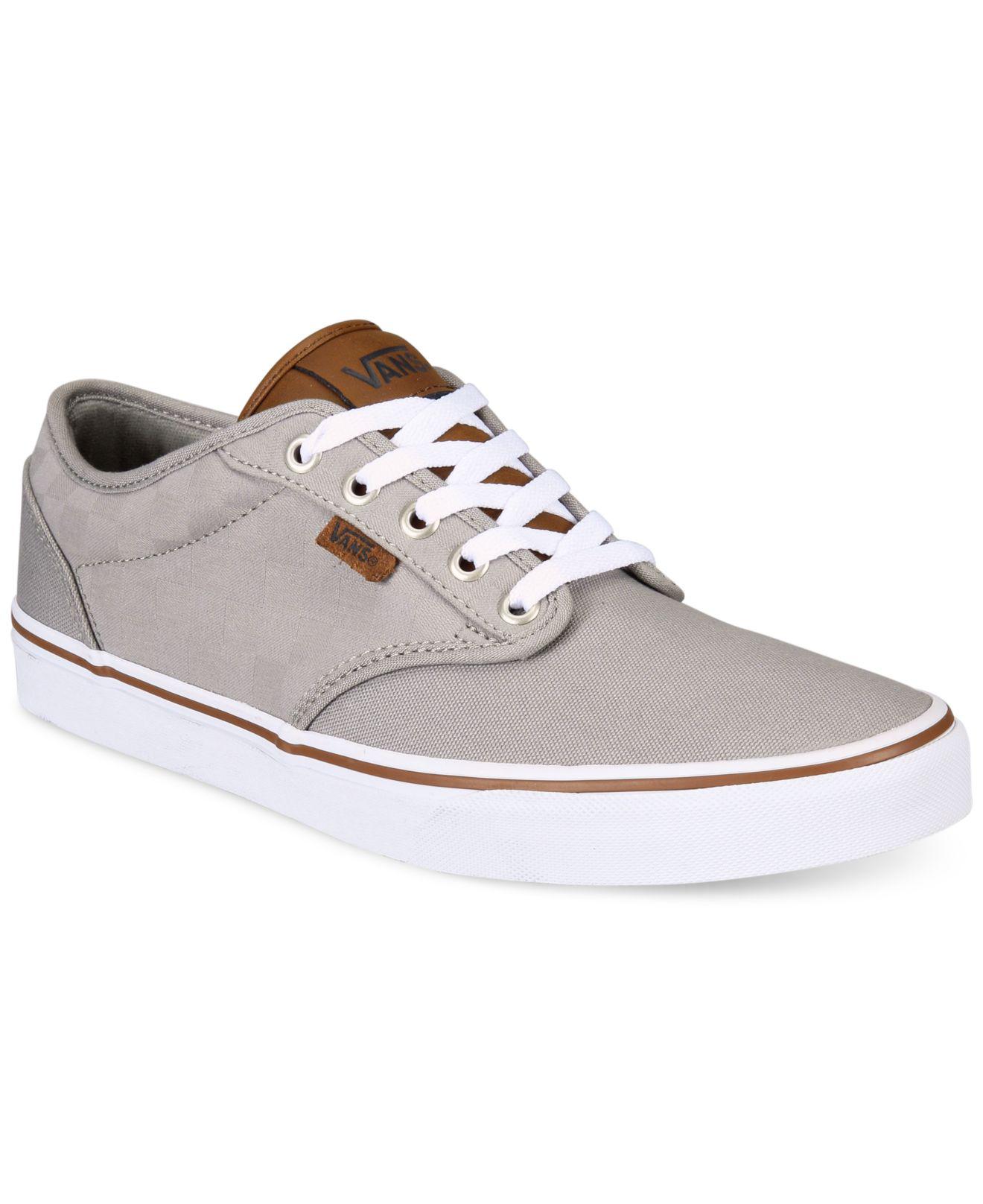 Vans Men's Atwood Check Canvas Sneakers in Gray for Men - Lyst