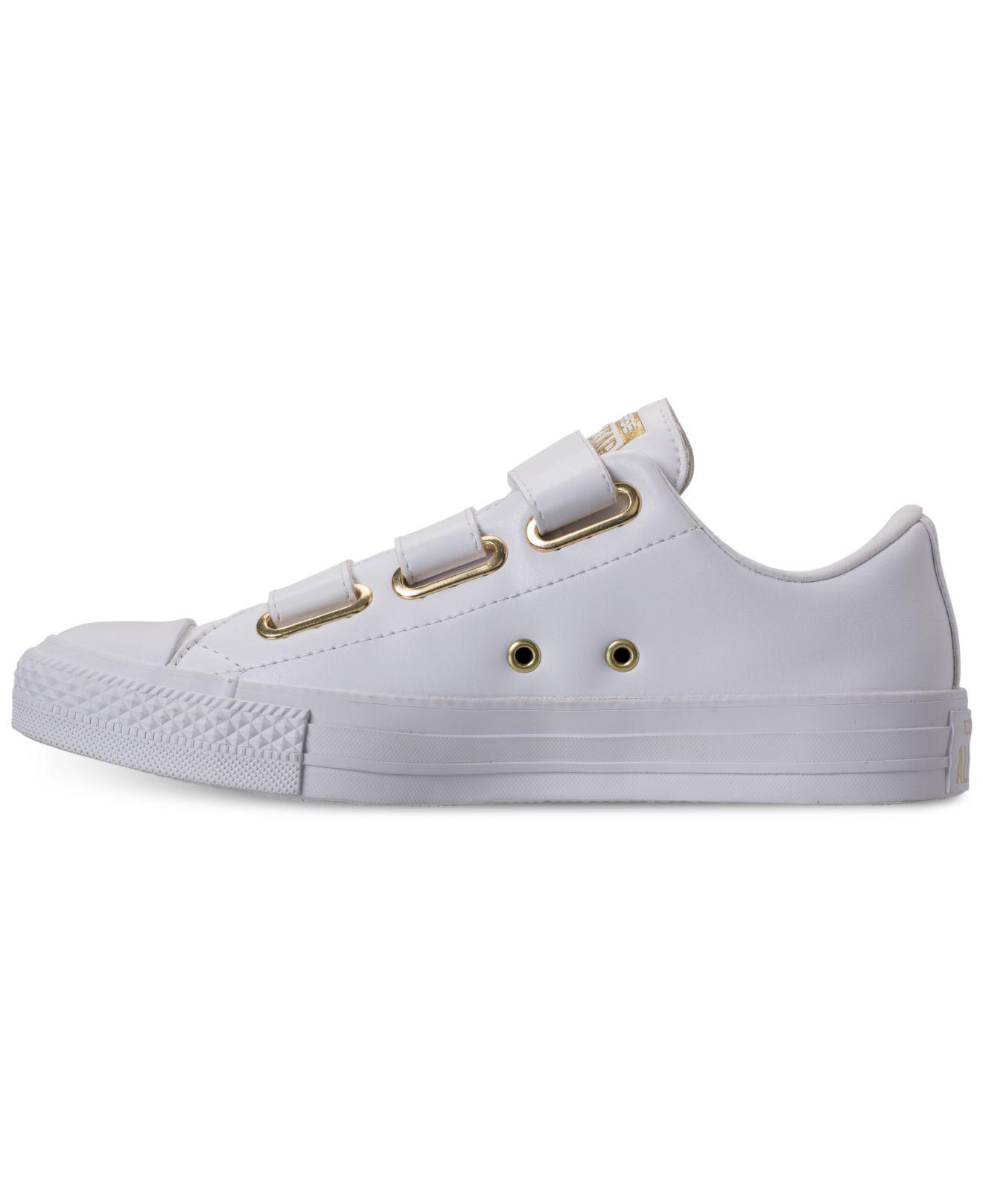 Converse Synthetic Chuck Taylor 3-strap Casual Sneakers From Finish Line in  White | Lyst