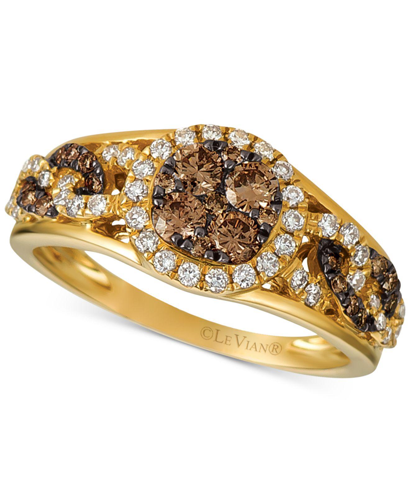 Le Vian Chocolatier® Diamond Statement Ring (3/4 Ct. T.w.) In 14k Gold