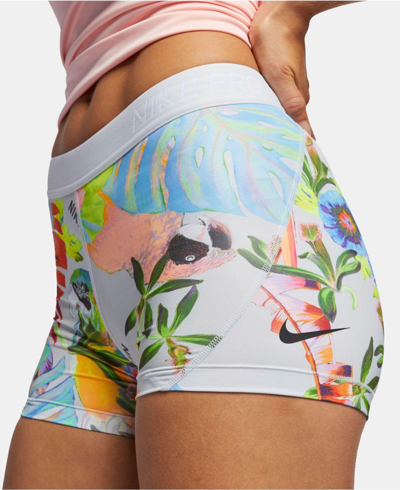 nike pro ultra femme printed shorts