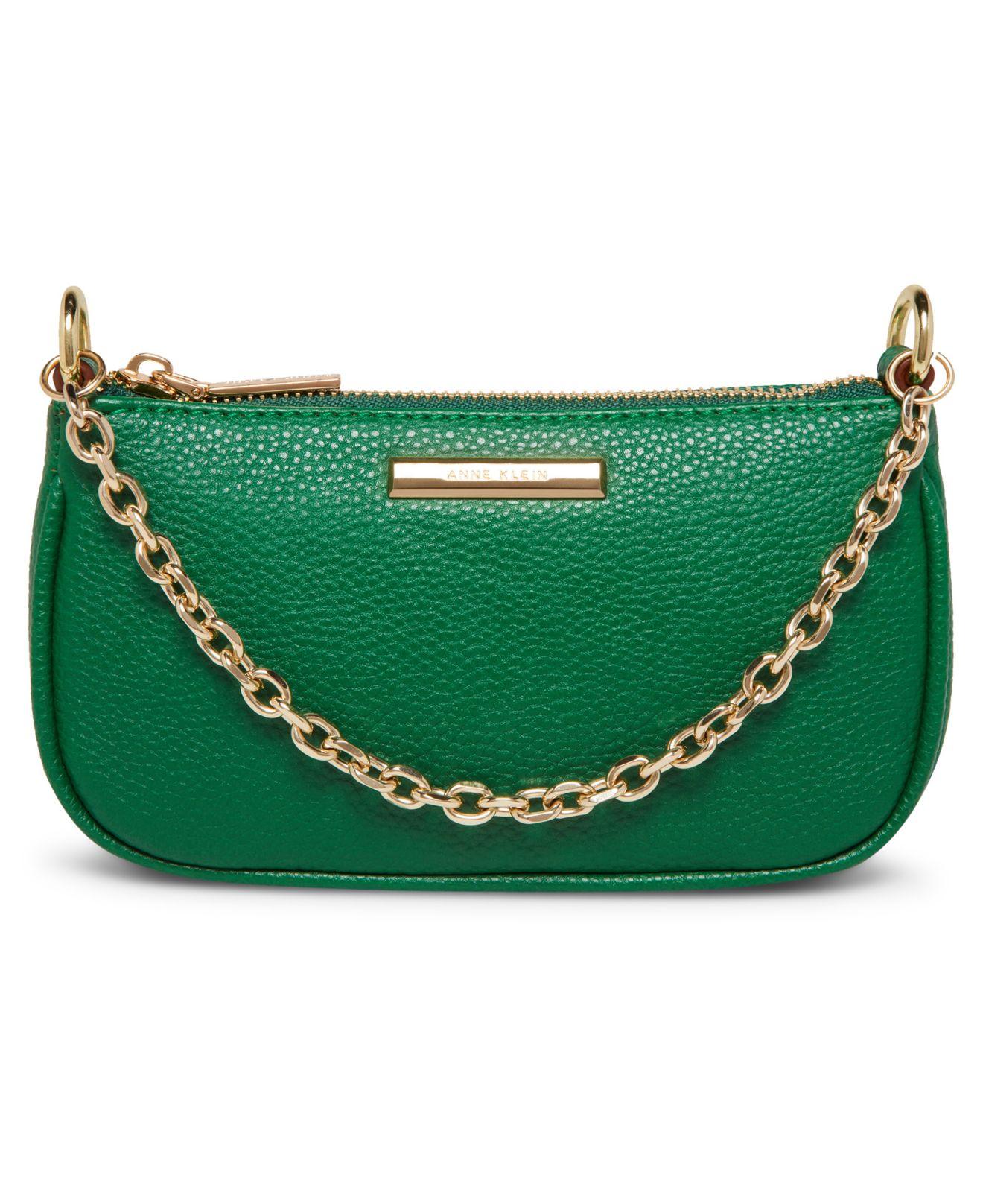 Anne Klein Mini Crossbody Bag With Swag Chain in Green Lyst