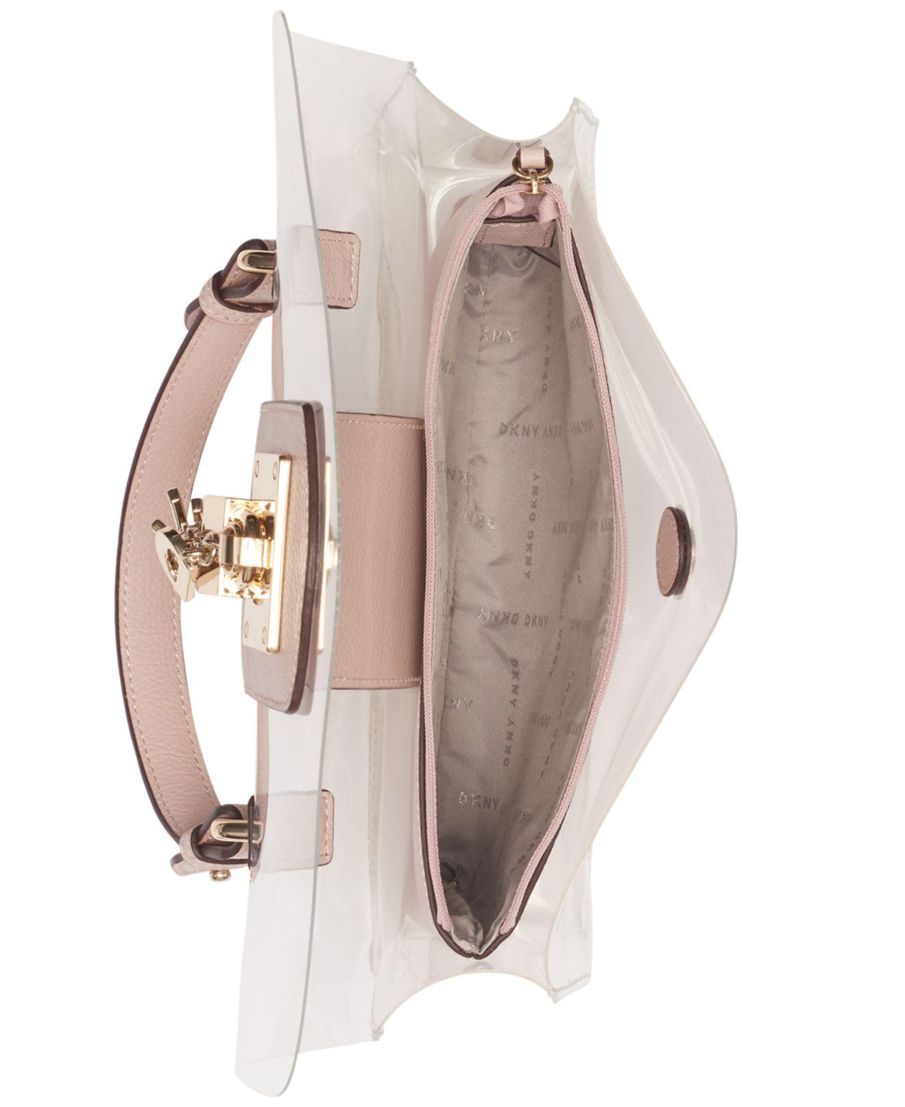 dkny elissa flap clear shoulder bag