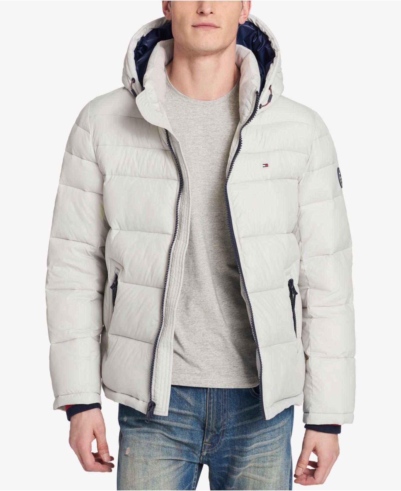 Tommy Hilfiger Mens Quilted Hooded Jacket