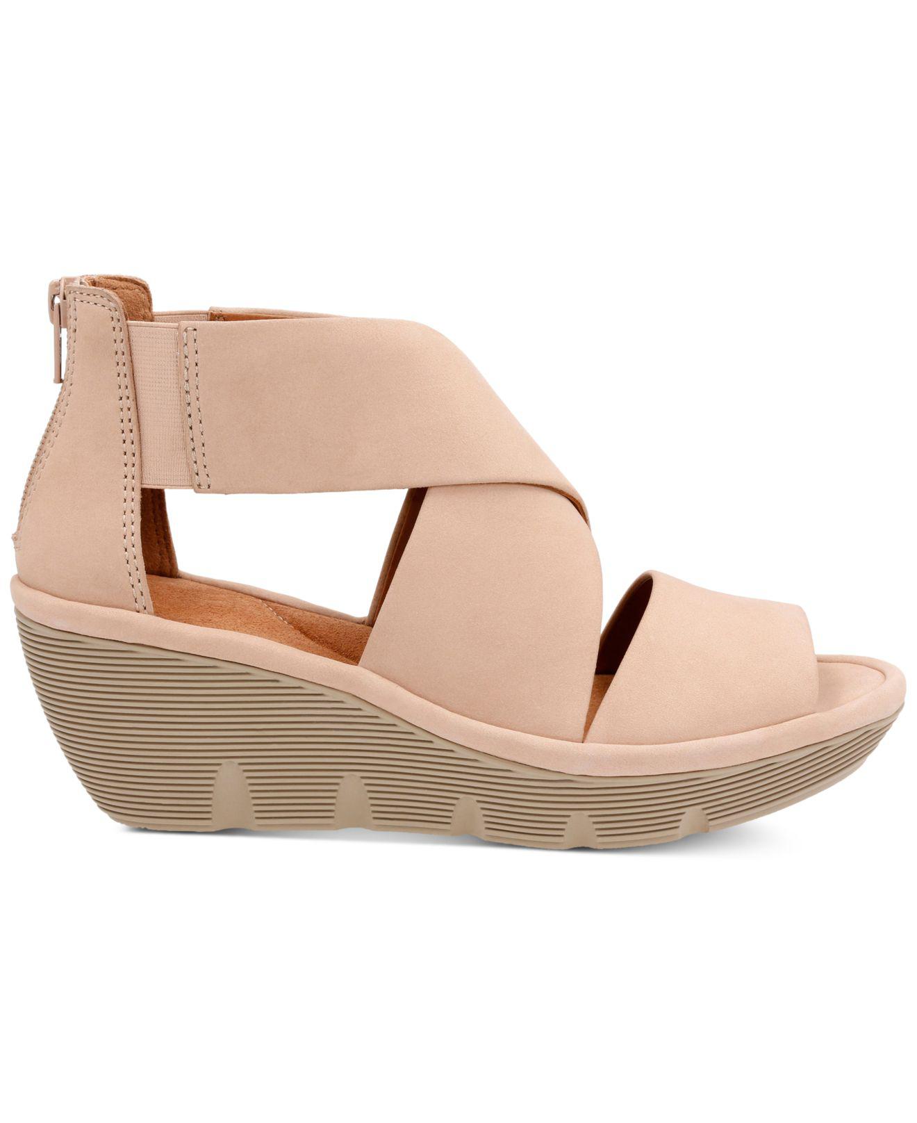 Clarks Women's Clarene Glamour Wedge Sandals - Lyst