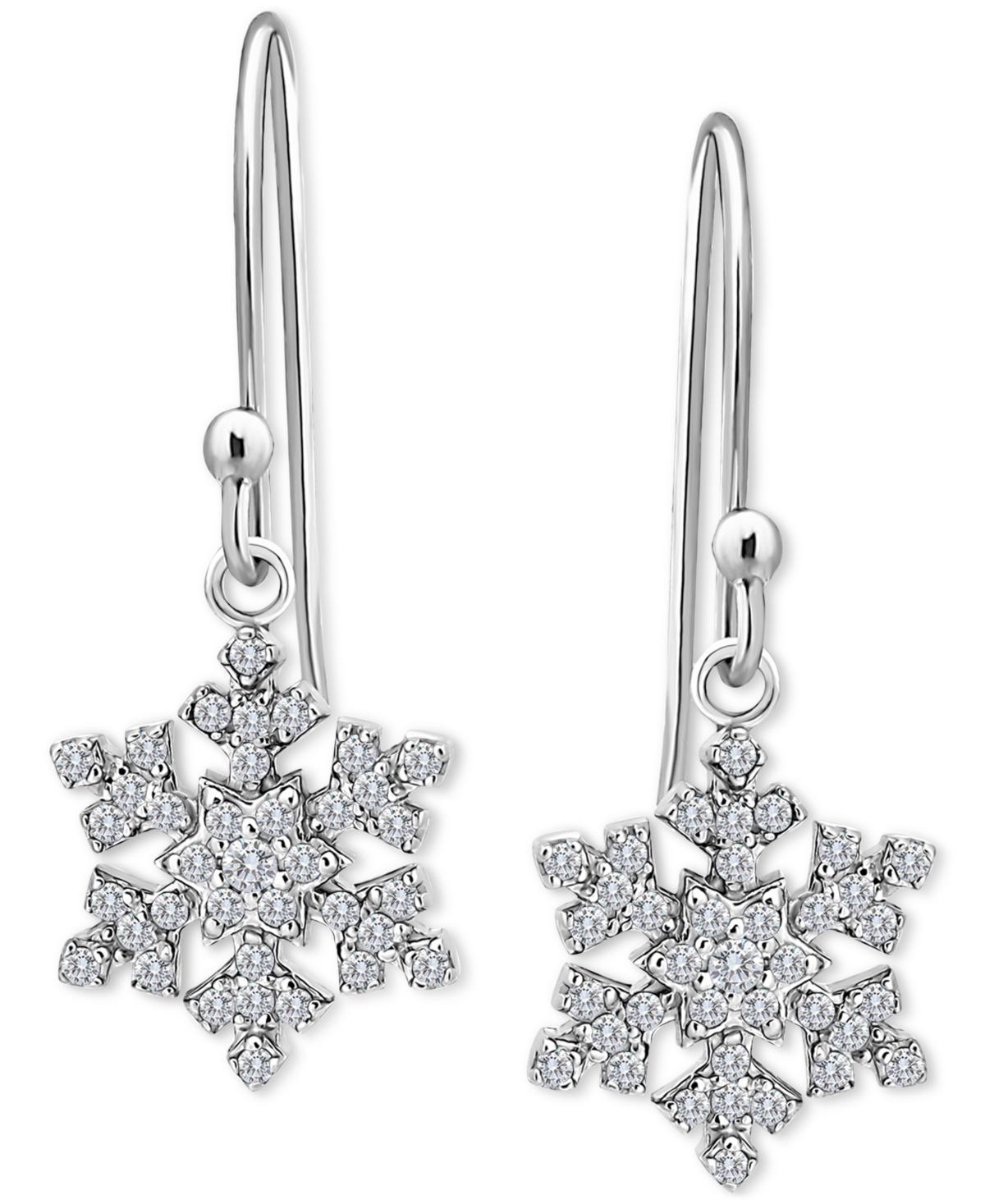 Cubic zirconia on sale snowflake earrings
