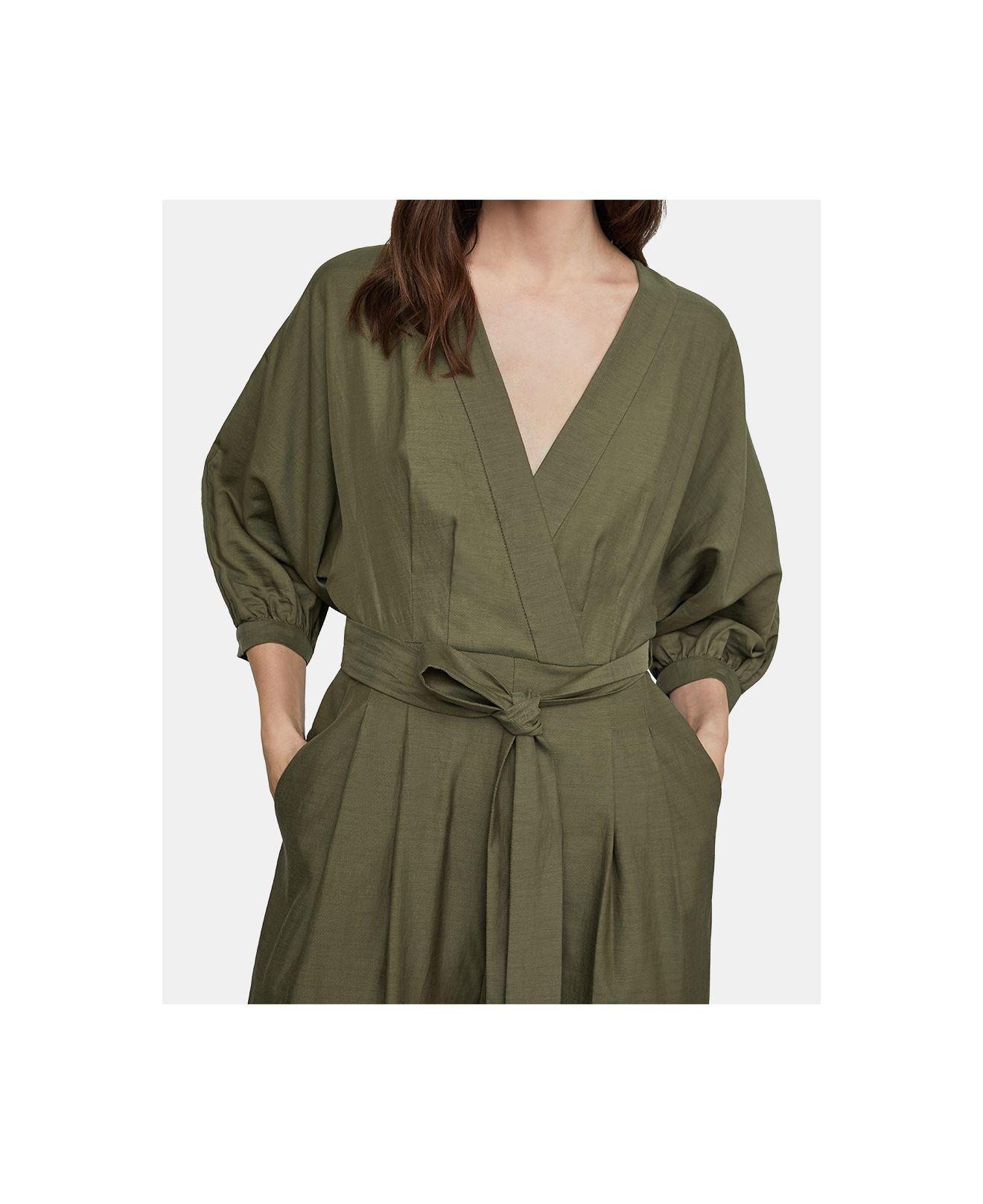 bcbg faux wrap jumpsuit