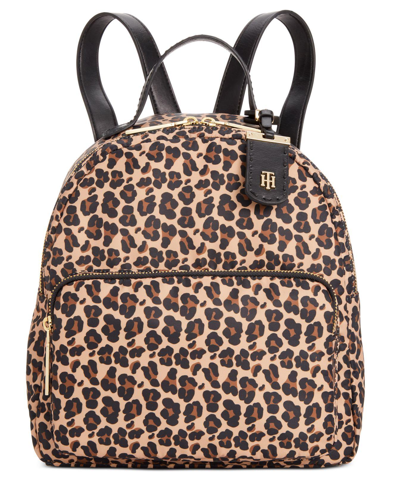 Tommy Hilfiger Synthetic Julia Leopard Nylon Dome Backpack - Lyst