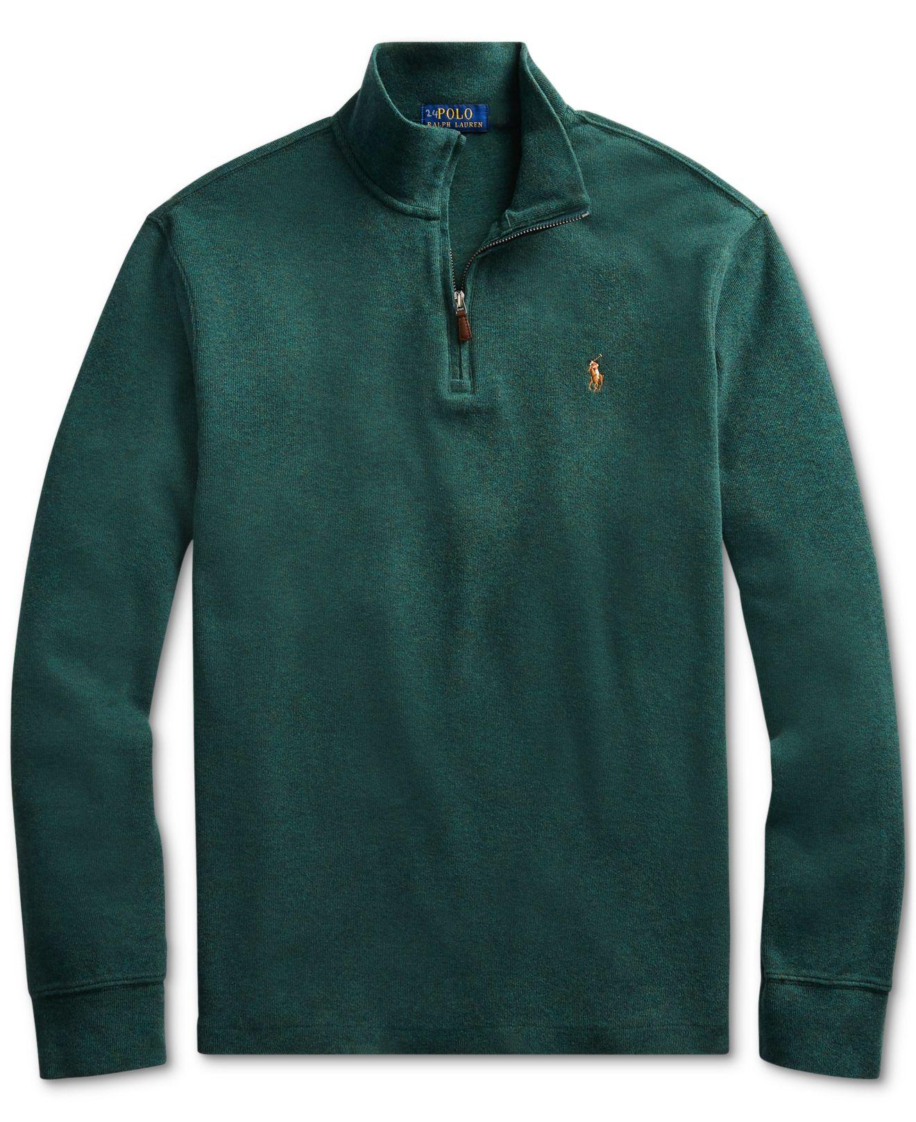 Download Polo Ralph Lauren Cotton Big & Tall Estate-rib Quarter-zip ...